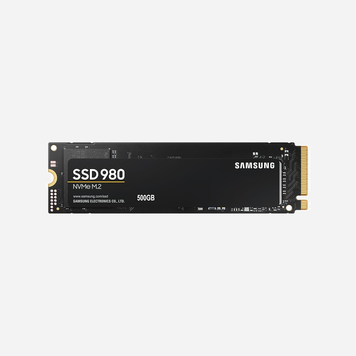 Samsung SSD 980 500 Go M.2 NVMe PCIe 3.0 V-NAND, Lecture 3100 Mo/s, Écriture 2600 Mo/s, IOPS 400K/470K, AES 256-bit, Ref MZ-V8V500BW - Optimisez les performances de votre PC avec le SSD Samsung 980 500 Go. Profitez de vitesses séquentielles jusqu'à 3500 Mo/s en lecture et 3000 Mo/s en écriture. Grâce au logiciel Samsung Magician, surveillez l'état de votre disque et maximisez ses performances. Garanti 5 ans.