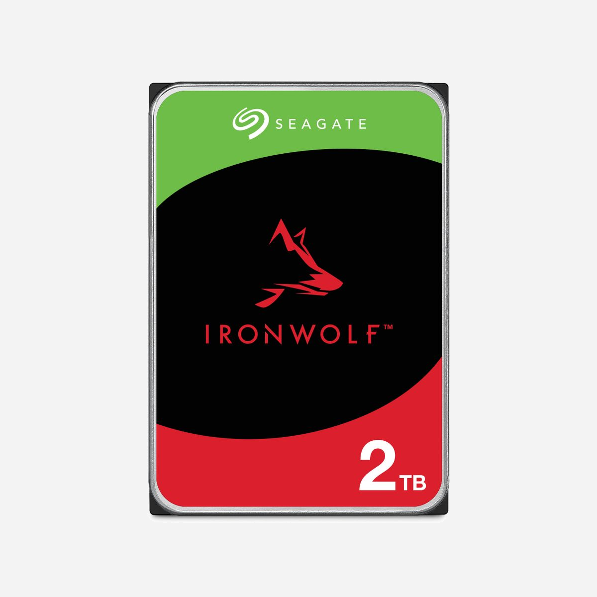 Seagate IronWolf 2To HDD 3.5" SATA III 6Gbit/s 5400tr/min 256Mo Cache, RV Sensor, Fonctionnement 24/7, MTBF 1M h, pour NAS (ST2000VN003) - Seagate IronWolf ST2000VN003. Capacité disque dur: 2 To, Vitesse de rotation du disque dur: 5400 tr/min, Taille du tampon du lecteur de stockage: 256 Mo, Taille du disque dur: 3.5", Interface: Série ATA III