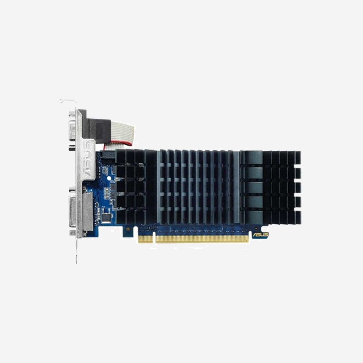 ASUS GeForce GT 730 2GB GDDR5, 902MHz, 64-bit, PCI Express 2.0, Sorties HDMI/DVI-D, Refroidissement Passif, Support DirectX 11/OpenGL 4.4 - ASUS GT730-SL-2GD5-BRK. Processeur graphique famille: NVIDIA, Processeur graphique: GeForce GT 730, Fréquence du processeur: 902 MHz. Mémoire carte graphique distincte: 2 Go, Type de mémoire de l'adaptateur graphique: GDDR5, Mémoire Bus: 64 bit, Fréquence de la mémoire: 5010 MHz. Résolution maximale: 2560 x 1600 pixels. Version DirectX: 11, Version OpenGL: 4.4, DVI dual-link. Type d'interface: PCI Express 2.0. Type de refroidissement: Passif