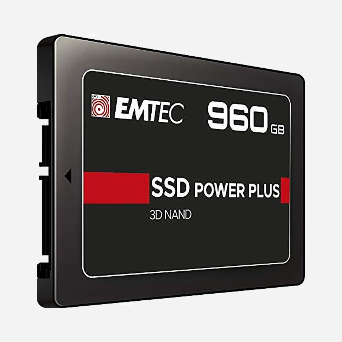 SSD Emtec X150 Power Plus 960Go, 2.5" SATA III 6Gbit/s, Lecture 520Mo/s, Écriture 500Mo/s, 3D NAND, Support S.M.A.R.T. et TRIM - Découvrez le SSD Emtec X150 Power Plus 960 Go SATA III pour des performances accrues et une rapidité inégalée. Profitez de la technologie 3D NAND de nouvelle génération pour un chargement plus rapide de vos applications et une durabilité optimale. Upgradez votre ordinateur avec ce SSD ultra-rapide et silencieux, parfait pour les jeux et les tâches exigeantes.