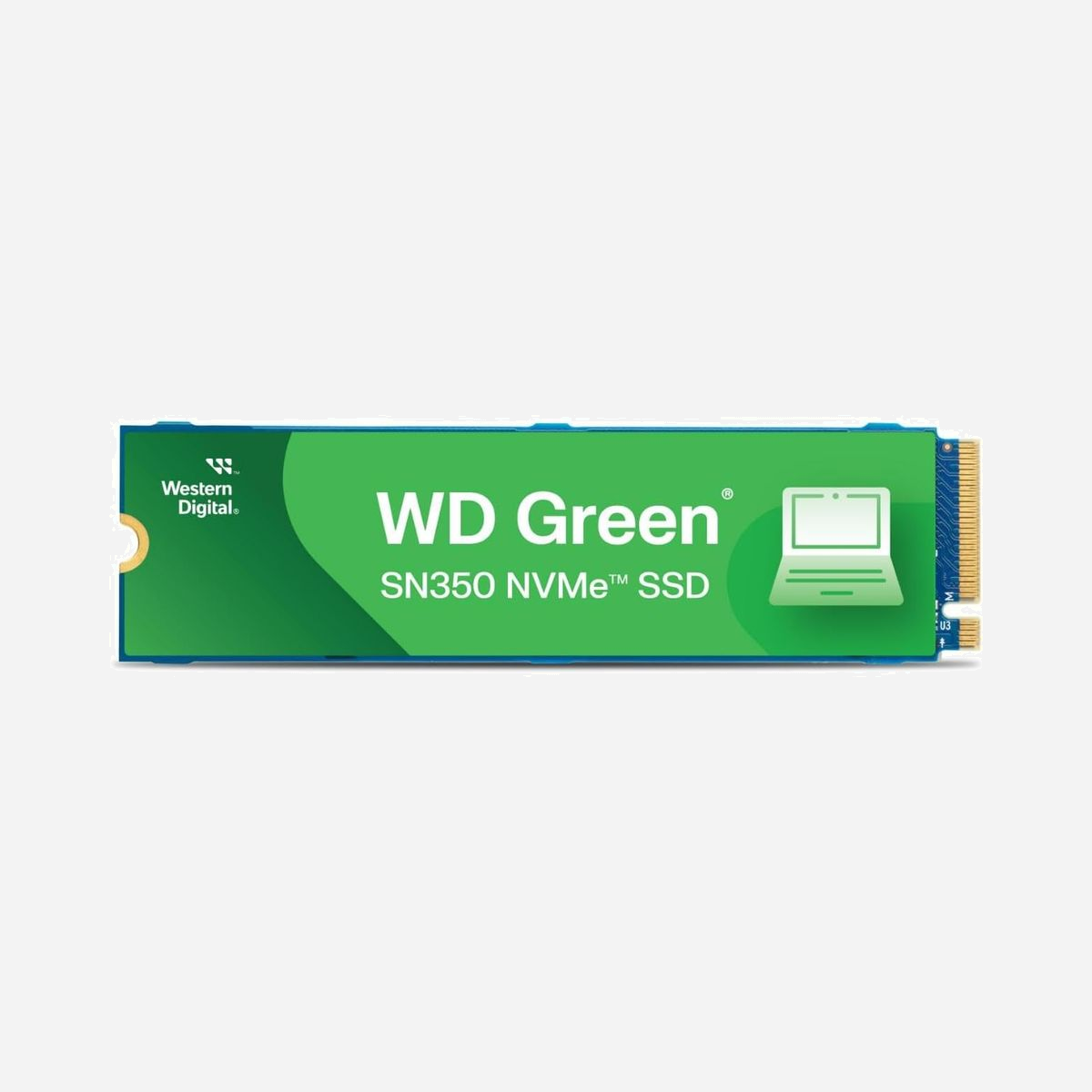 Western Digital Green SN350 960Go SSD M.2 PCIe 3.0 NVMe, Lecture 2400Mo/s, Ecriture 1900Mo/s, IOPS 340/380, TBW 80, Dimensions 80x22x2.38mm - Western Digital Green SN350. Capacité du Solid State Drive (SSD): 960 Go, Facteur de forme SSD: M.2, Vitesse de lecture: 2400 Mo/s, Vitesse d'écriture: 1900 Mo/s, Taux de transfert des données: 8 Gbit/s