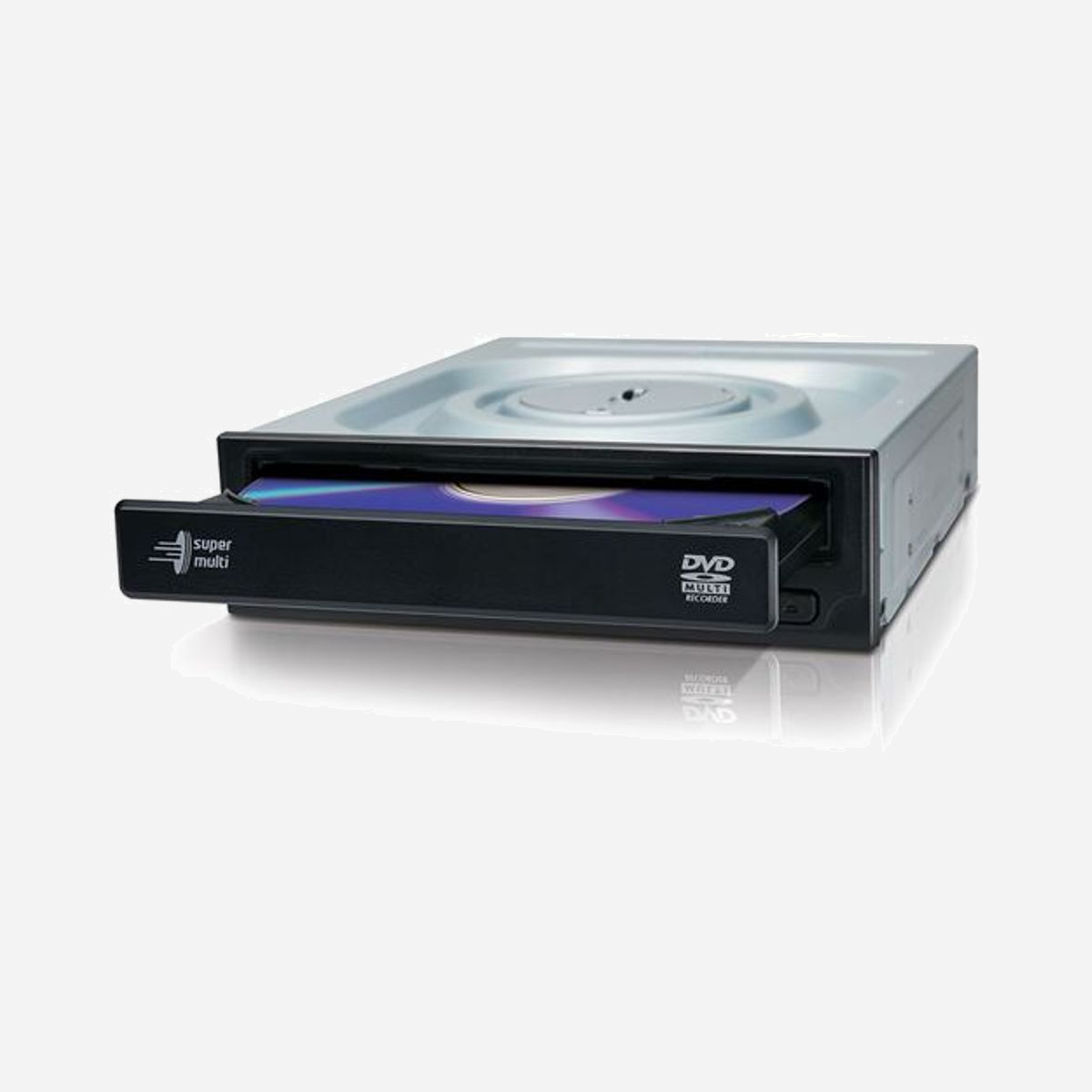 Hitachi-LG GH24NSD5.ARAA10B Graveur DVD±RW Interne 24x Noir SATA - Support M-DISC - Compatible Windows 10 - Dimensions 146x165x41.3mm - <b>Protection supérieure des données avec le support M-DISC™</b><br>Le M-DISC™ utilise une surface d'enregistrement semblable à de la roche au lieu d'un colorant organique pour graver vos données sur un disque. Le M-DISC a été testé et prouvé supérieur aux DVD standard actuellement sur le marché.<br><br><b>Lecture silencieuse</b><br>La technologie de lecture silencieuse aide à réduire le bruit de fond lors de la lecture en reconnaissant différents multimédia et en ajustant automatiquement la vitesse de lecture en fonction de ses critères pour des performances optimales.<br><br><b>Compatible avec Windows 10</b><br>Profitez de la liberté complète en cours d'utilisation avec un support compatible avec Windows 10<br><br><b>24x Vitesse de gravure</b><br>Gravez plus de disques en moins de temps avec une vitesse de gravure de 24x DVD-Max.