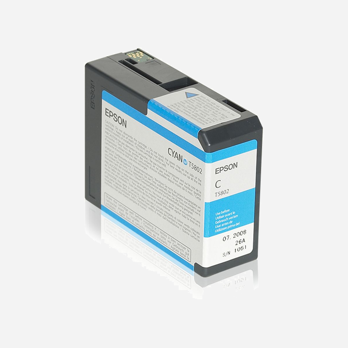 Epson Encre Pigment Cyan 80ml C13T580200 pour Stylus Pro 3800/3880 - Technologie Jet d'encre - Conditionnement Individuel - Epson Encre Pigment Cyan SP 3800/3800 (80ml). Volume d'encre de couleur: 80 ml, Couleurs d'impression: Cyan, Quantité: 1 pièce(s)