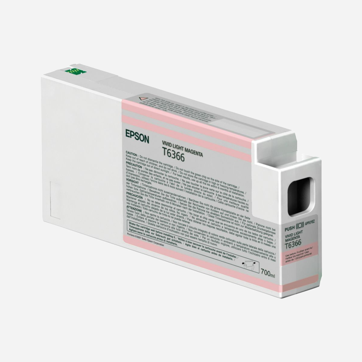 Epson C13T636600 : Encre Pigment Vivid Magenta Clair 700ml pour Stylus Pro 7900/9900/7890/9890 & WT7900, Technologie Jet d'Encre - Epson Encre Pigment Vivid Magenta Clair SP 7900/9900/7890/9890 (700ml). Type d’encre de couleur: Encre à pigments, Volume d'encre de couleur: 700 ml, Couleurs d'impression: Magenta clair, Quantité: 1 pièce(s)