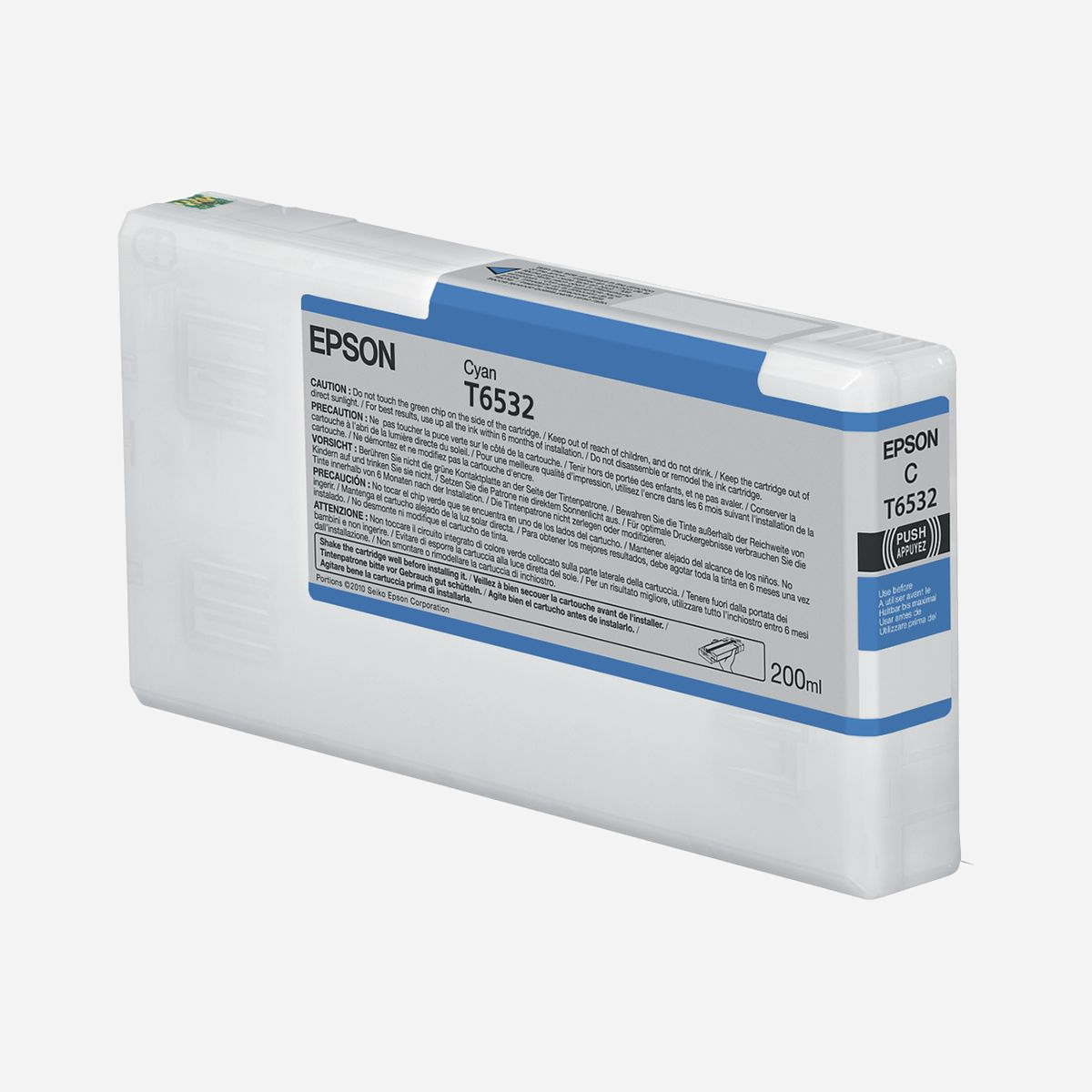 Epson SP4900 Cartouche d'Encre Pigment Cyan 200ml, Jet d'Encre, C13T653200, pour Stylus Pro 4900 SpectroProofer UV, Original - Epson Encre Pigment Cyan SP 4900 (200ml). Volume d'encre de couleur: 200 ml, Couleurs d'impression: Cyan, Quantité: 1 pièce(s)