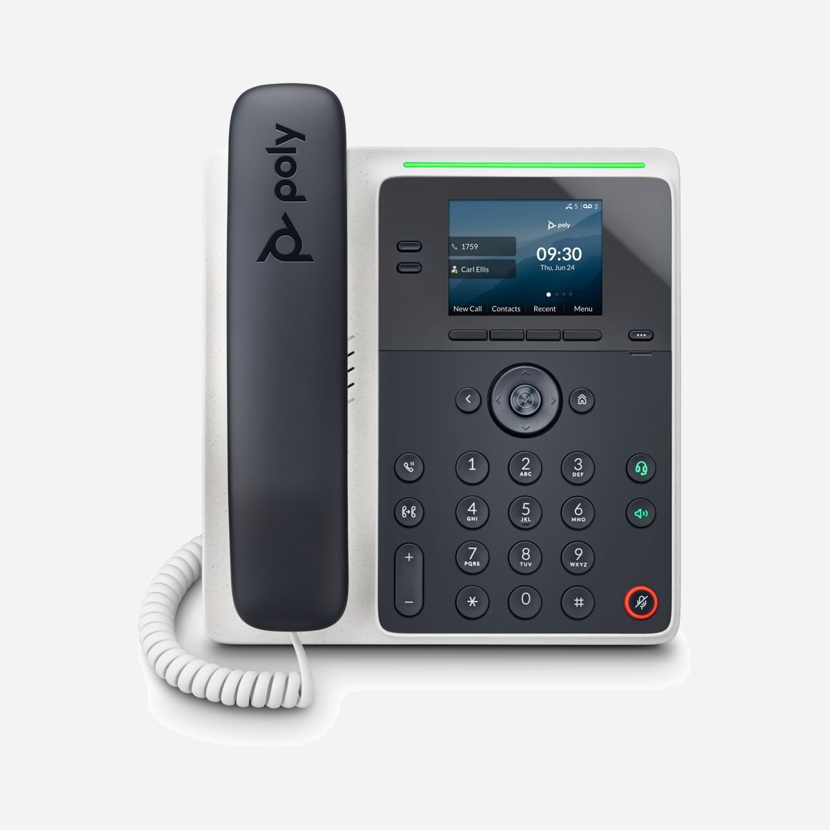 POLY Téléphone IP Edge E100 PoE Gigabit Ethernet, écran IPS 2.8" 320x240, codecs G.7xx/OPUS/iLBC, 2xRJ45, RJ9, USB-C, ENERGY STAR - Un téléphone aux normes élevées<br>Simple d’utilisation et doté d’une multitude de fonctionnalités, le téléphone de bureau IP Poly Edge E100 vous permet de passer des appels de qualité professionnelle, tout en optimisant votre productivité. Profitez d’un design innovant qui rehaussera n’importe quel espace de bureau ou d’accueil, et restez concentré grâce à la technologie de réduction de bruit de Poly.