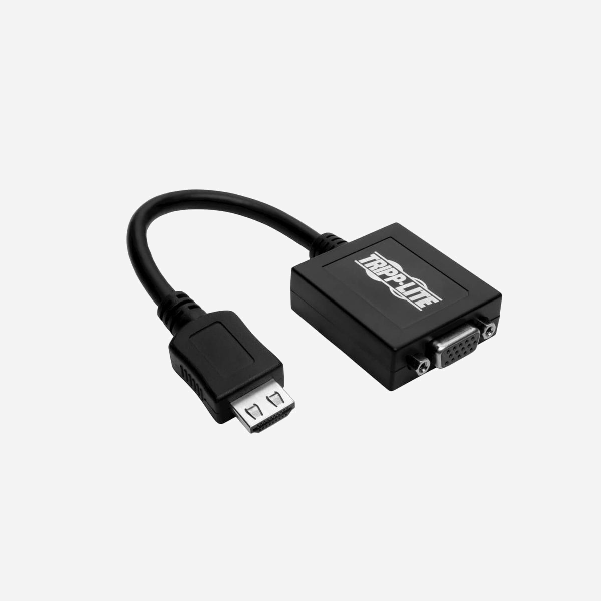 Tripp Lite P131-06N Adaptateur Vidéo HDMI vers VGA (D-Sub) 0.15m, Résolution 1920x1200, Connecteur Audio 3.5mm, Noir - Tripp Lite P131-06N. Longueur de câble: 0,15 m, Connecteur 1: HDMI, Connecteur 2: VGA (D-Sub). Largeur du colis: 177,8 mm, Profondeur du colis: 12,7 mm, Hauteur du colis: 228,6 mm. Quantité: 1 pièce(s). Largeur du casier principal (externe): 406,4 mm, Longueur du casier principal (externe): 25,4 mm, Hauteur du casier principal (externe): 457,2 mm