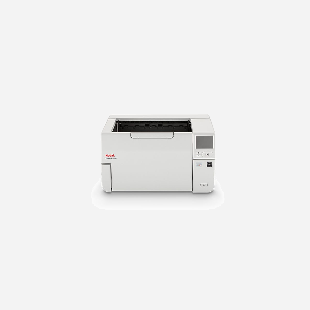 Kodak Alaris S3060F : Scanner A3 à Plat/ADF 600 DPI, Dual CCD, 48bit, 60ppm, Chargeur 300 feuilles, Ethernet, USB 3.2, Pilotes ISIS/TWAIN/WIA - Kodak S3060F. Surface maximal de numérisation: 305 x 4060 mm, Résolution de numérisation optique: 600 x 600 DPI, Profondeur d'affichage d'entrée de couleur: 48 bit. Type de scanner: Numériseur à plat et adf, Couleur du produit: Noir, Blanc, Écran: LCD. Type de capteur: Dual CCD, Cycle de fonctionnement par jour (max): 25000 pages, Source lumineuse: LED RGB. Capacité du chargeur automatique de documents: 300 feuilles. Taille de papier de série A ISO maximum: A3, Grammage du support, chargeur automatique de documents: 27 - 433 g/m²