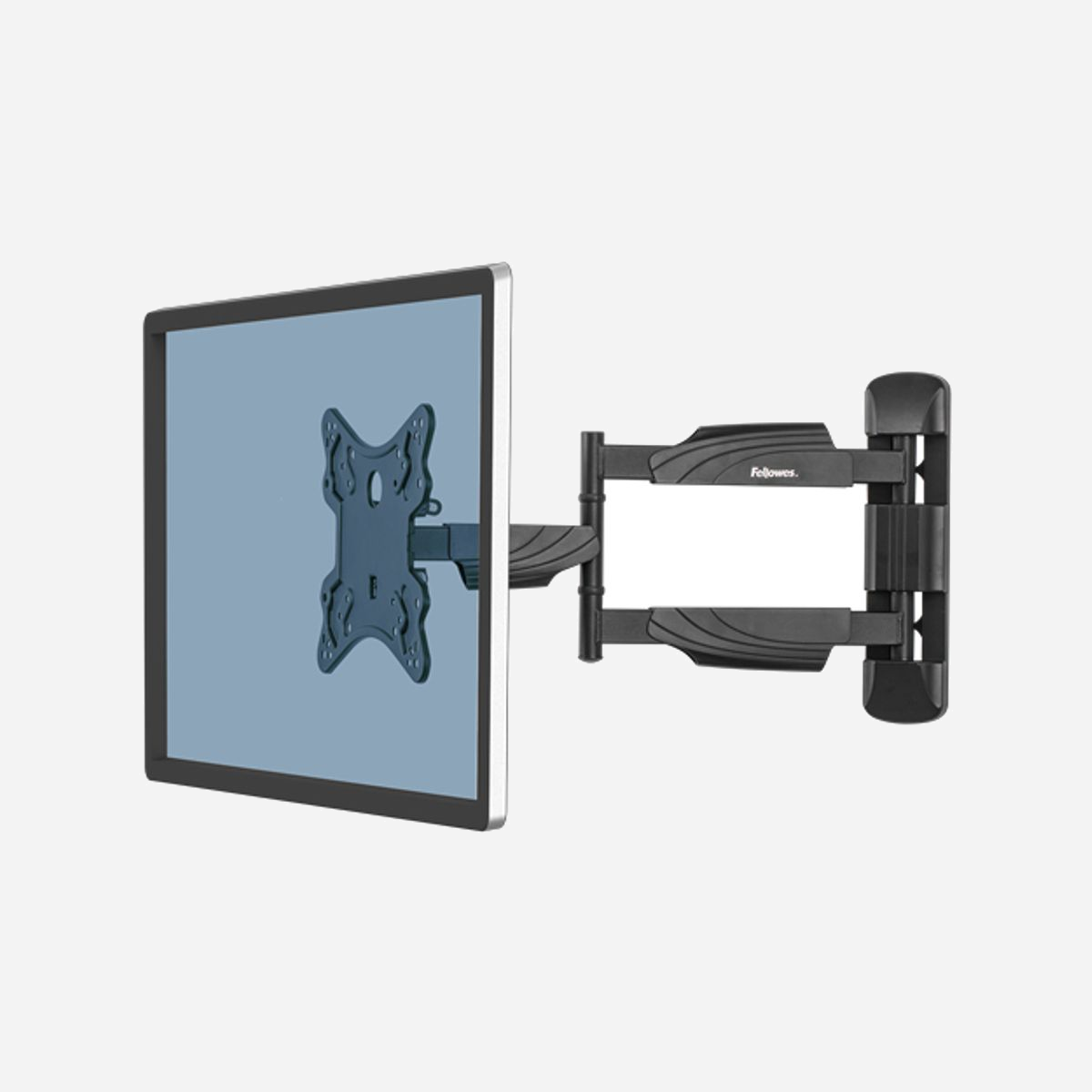 Fellowes 8043601 Bras Mural pour Écran 23"-55" (58-140 cm), VESA 100x100-400x400, Charge Max 35kg, Inclinaison -12°/+2°, Rotation 5°, Acier Noir - Fellowes Bras porte-écran simple mural TV. Capacité de charge maximale: 35 kg, Taille minimale de l'écran: 58,4 cm (23"), Taille maximale de l’écran: 139,7 cm (55"), Compatibilité interface de montage (min): 100 x 100 mm, Compatibilité interface de montage (max): 400 x 400 mm. Angle d'inclinaison: -12 - 2°. Couleur du produit: Noir