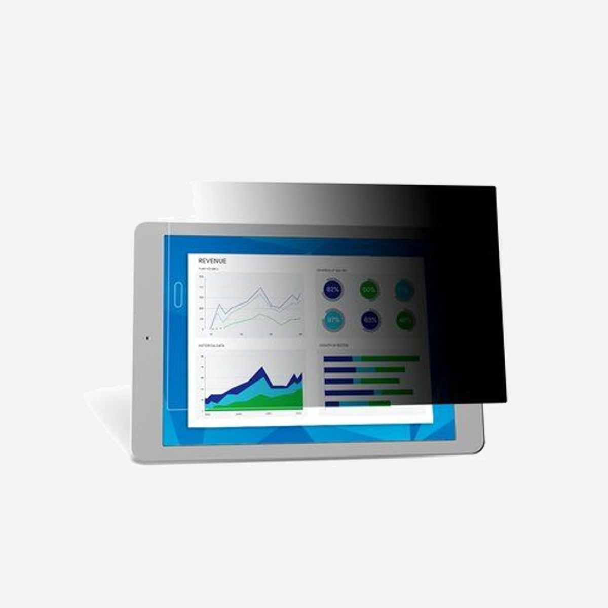 3M Filtre de Confidentialité Noir PFTAP012 pour Tablette 10.2" (25.9cm) Anti-Reflet, Anti-Rayures, Mode Paysage, Compatible Écran Tactile Apple iPad - Les filtres de confidentialité 3M™ noirs pour tablettes offrent une confidentialité optimale en bloquant les vues latérales. Ces filtres de confidentialité ultra-minces sont optimisés pour être compatibles avec les écrans tactiles. Vous profitez ainsi de la réstitution de la clarté de l'image et d'une finition lisse et mate qui permet de réduire les traces de doigts.