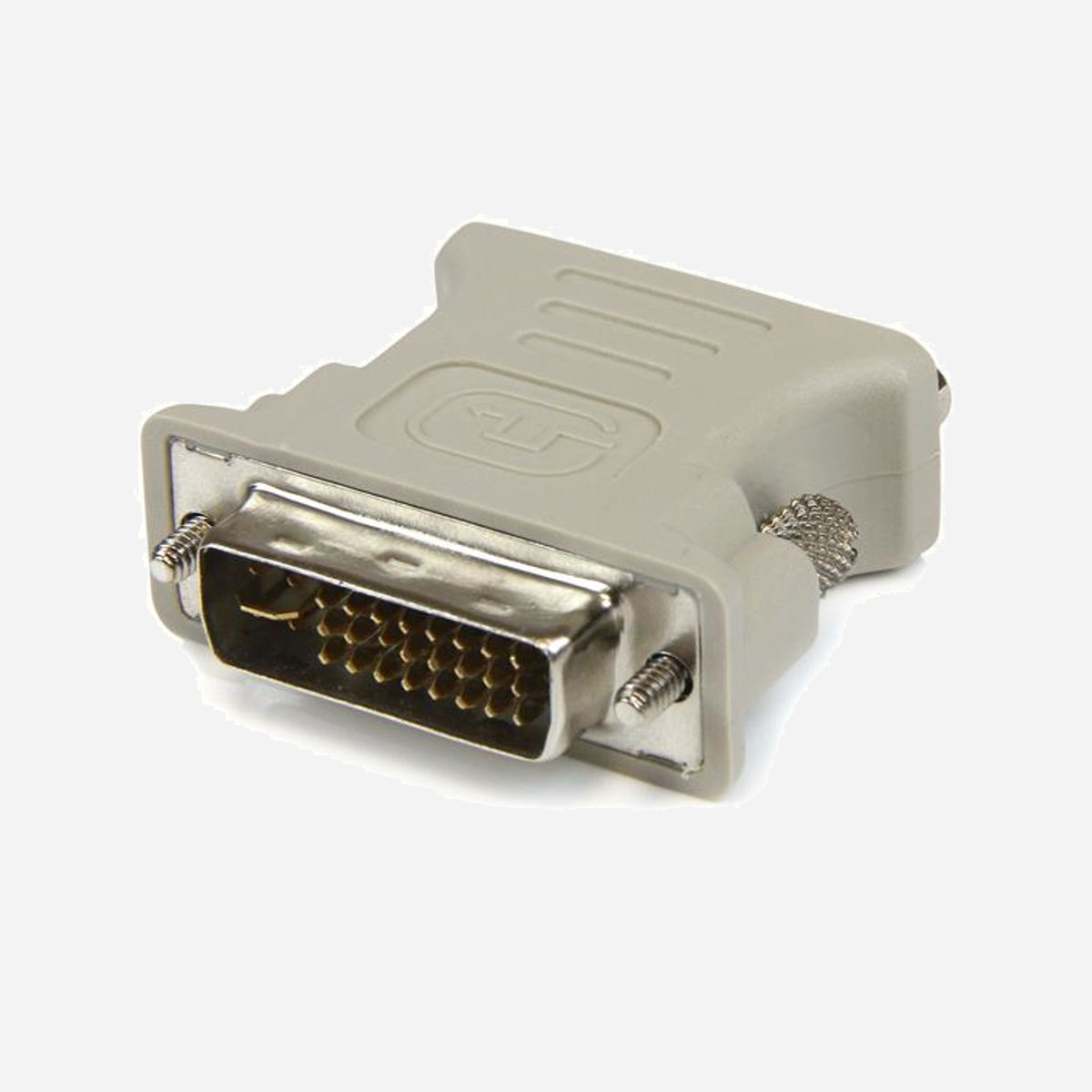 StarTech.com Adaptateur DVI-I Mâle vers VGA Femelle DVIVGAMF Beige - Connecteurs DVI-I (M) et VGA (F) - Conforme RoHS - 28g - Connectez votre écran VGA à une source DVI-I<br/><br/>L'adaptateur d'écran DVI-I vers VGA (M/F) DVIVGAMF est utilisé pour convertir un connecteur DVI mâle en un connecteur VGA femelle et vous permet de connecter un écran plat à un PC ou à un MAC® sans sortie DVI-I.<br/><br/>L’adaptateur DVI vers VGA est fabriqué en matériaux de haute qualité afin de garantir la fiabilité.<br/><br/>Remarque : Ce produit est conçu pour assurer les connexions entre les appareils DVI-I et VGA. Si votre périphérique utilise un connecteur DVI-D, reportez-vous au convertisseur DVI vers VGA de StarTech.com, référence DVI2VGACON.<br/><br/>The StarTech.com Advantage<br/>