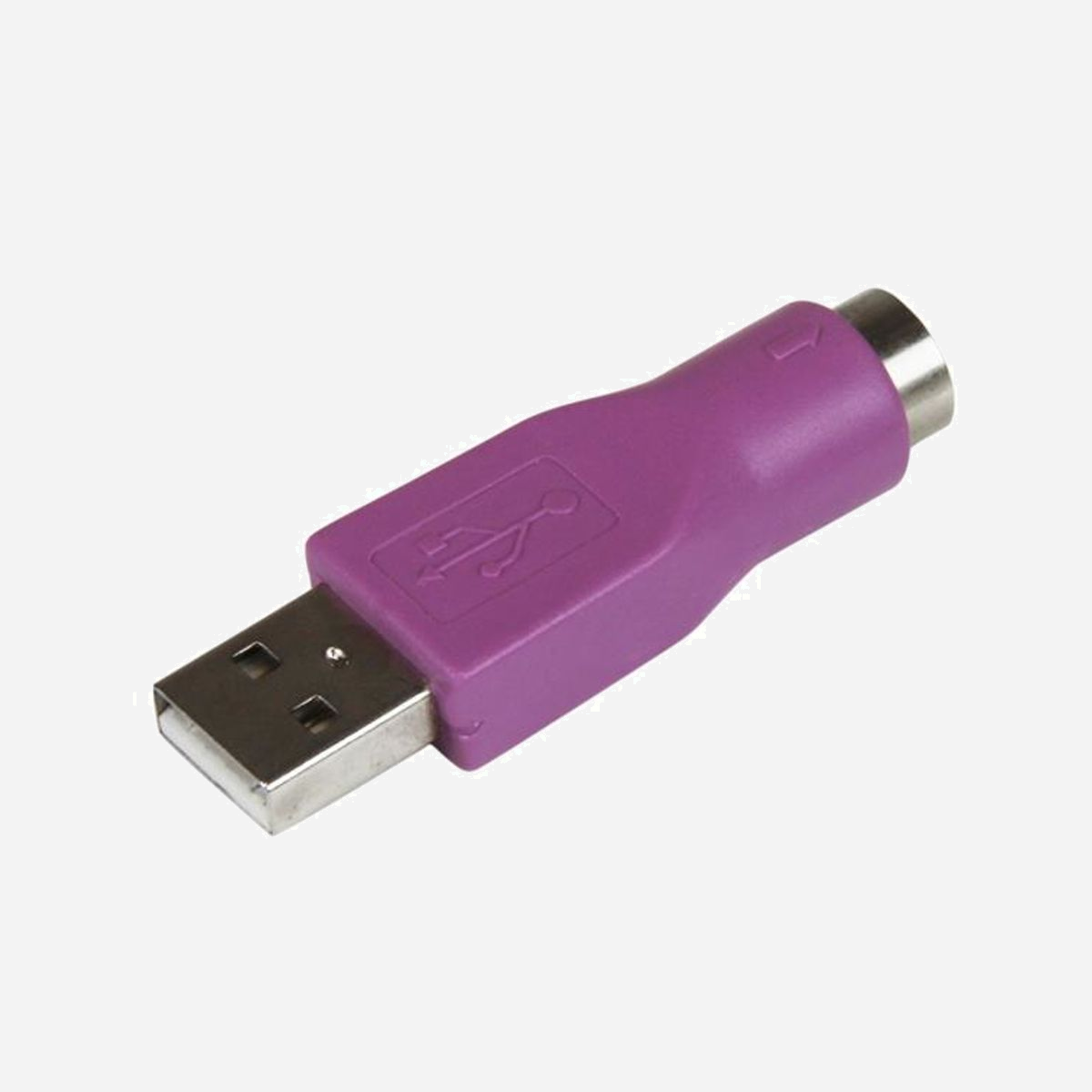 StarTech.com Adaptateur Clavier GC46MFKEY : USB A (Mâle) vers PS/2 (Femelle) Violet, RoHS, Dimensions 15x50x7mm, Poids 9g - Connectez un clavier PS/2 au port USB de votre ordinateur<br/><br/>L'adaptateur de clavier PS/2 vers USB GC46MFKEY est doté d'un connecteur mâle USB-A et d'un port à 6 broches (PS/2) femelle, qui vous permet de connecter un clavier PS/2 à un ordinateur grâce à un port USB.<br/>Conçu pour être à la fois fiable et économique.<br/>Remarque : Ce produit est un adaptateur de rechange pour les claviers initialement fournis avec un convertisseur PS/2-USB. Si votre produit n'a pas été livré avec un adaptateur, nous vous recommandons d'essayer l'USBPS2PC de StarTech.com.<br/><br/>The StarTech.com Advantage<br/>