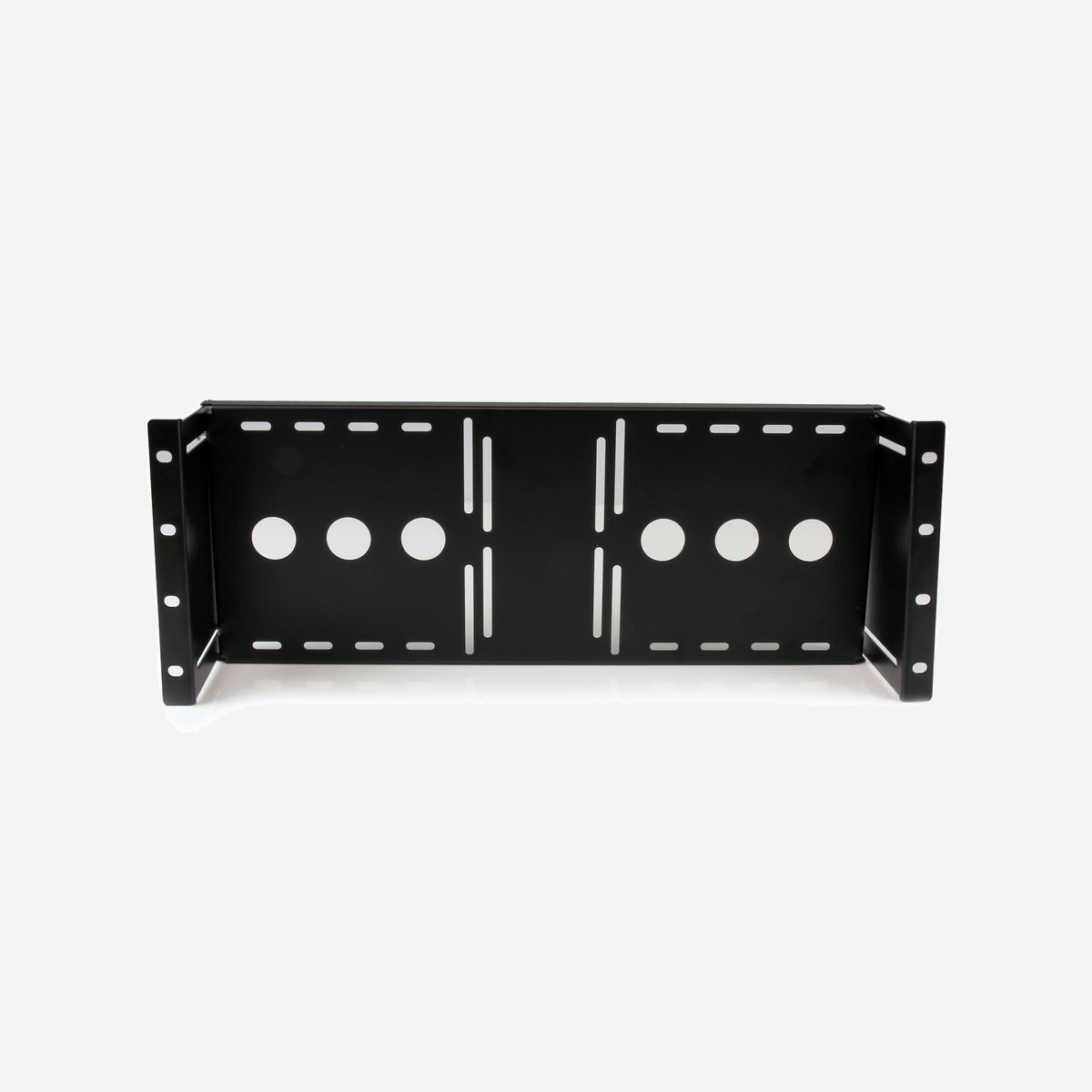 StarTech.com RKLCDBK Support Rack 19" 4U pour Écran LCD VESA 75/100 Acier Noir - Profondeur Montage Réglable 0-8.89cm - Conforme EIA RS310-D - Permet de monter un écran ACL de 17 à 19 pouces dans une armoire ou une baie de 48 cm (19 pouces) standard<br/><br/>Le support de fixation d'écran LCD VESA universel pour rack ou armoire 48 cm RKLCDBK vous permet de fixer presque tout type d'écran LCD ou tactile dans un serveur/un rack de stockage/une armoire.<br/><br/>Le support de fixation LCD se compose d'acier massif, pressé à froid. Il peut supporter les écrans LCD à montage VESA de 75 et 100 mm. En outre, il est conforme aux normes de montage en rack ANSI/EIA RS-310-D. Une conception unique réglable permet de monter l'écran dans l'armoire à diverses profondeurs et ainsi de pouvoir fermer la porte du rack/de l'armoire.<br/><br/>Le support de fixation LCD permet également la fixation murale d'un écran LCD en inversant le support réglable ou en ajoutant ce support à un autre support de fixation murale ou un rack, comme le support de fixation murale pour équipement de rack 48 cm (WALLMOUNT6) ou rack d'équipement ouvert à fixation murale (RK812WALLO).<br/><br/>The StarTech.com Advantage<br/>