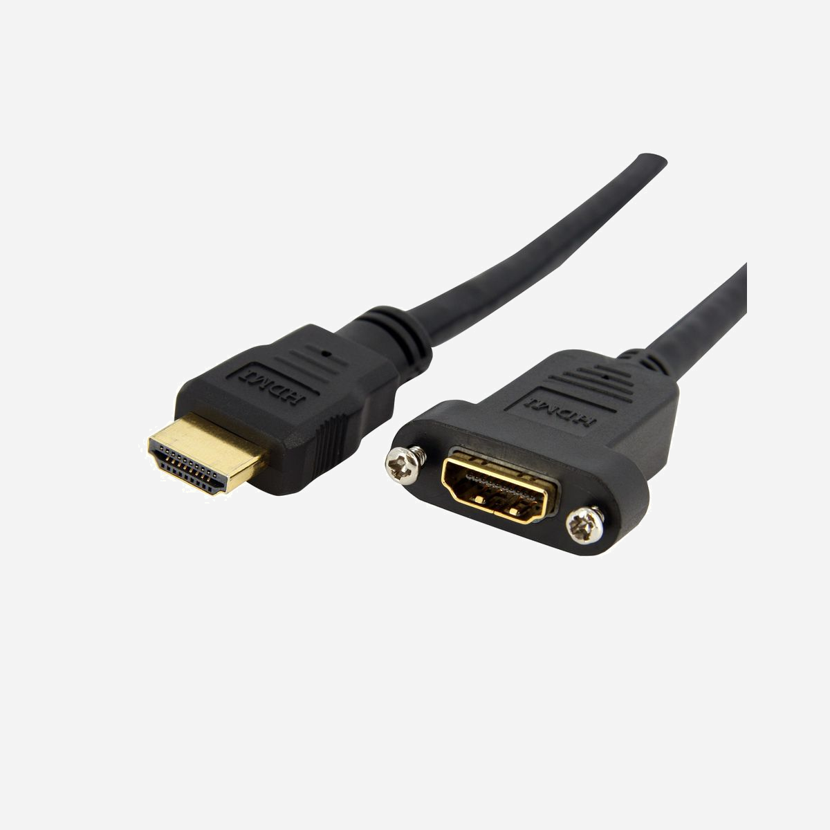StarTech.com Câble HDMI 0.9m 4K30Hz - Connecteurs HDMI A Mâle/Femelle avec Montage Panneau - Bande Passante 10.2 Gbps - HDCP 1.4, ARC - Noir - Permet de monter une connexion HDMI® sur un panneau sécurisé facilement accessible.<br/><br/>Le câble HDMI® haute vitesse HDMIPNLFM3 de 91 cm monté sur panneau comprend un connecteur HDMI mâle à une extrémité et un connecteur HDMI moulé (femelle) monté sur panneau à l'autre extrémité, procurant un accès facile et sécurisé à un port HDMI sur n'importe quels PC ou plaque avant.<br/><br/>The StarTech.com Advantage<br/>