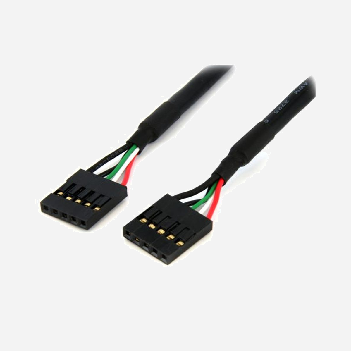 StarTech.com Câble Adaptateur Interne USB IDC 5 Broches Femelle/Femelle 46cm - Connectique Carte Mère - 0.5m - USBINT5PIN - Permet de connecter un concentrateur USB de panneau avant ou un lecteur de carte directement sur un adaptateur de carte mère.<br/><br/>Ce câble USB IDC interne de 18 pouces inclut deux connecteurs rectangulaires de carte mère USB 5 broches, vous permettant de connecter un concentrateur USB de panneau avant ou un lecteur de carte, directement sur les ports rectangulaires de carte mère. Ce câble offre la solution de connecter des panneaux avant multifonctions ou tout appareil doté de ports USB internes, directement à la carte mère ou la carte d’extension offrant une connexion USB et IDC (rectangulaire), sans avoir à installer des cartes supplémentaires ou de faire courir des câbles de manière externe vers les ports arrière. Fabriqué exclusivement avec des matériaux de haute qualité et construit de manière professionnelle pour garantir des performances optimales.<br/><br/>The StarTech.com Advantage<br/>