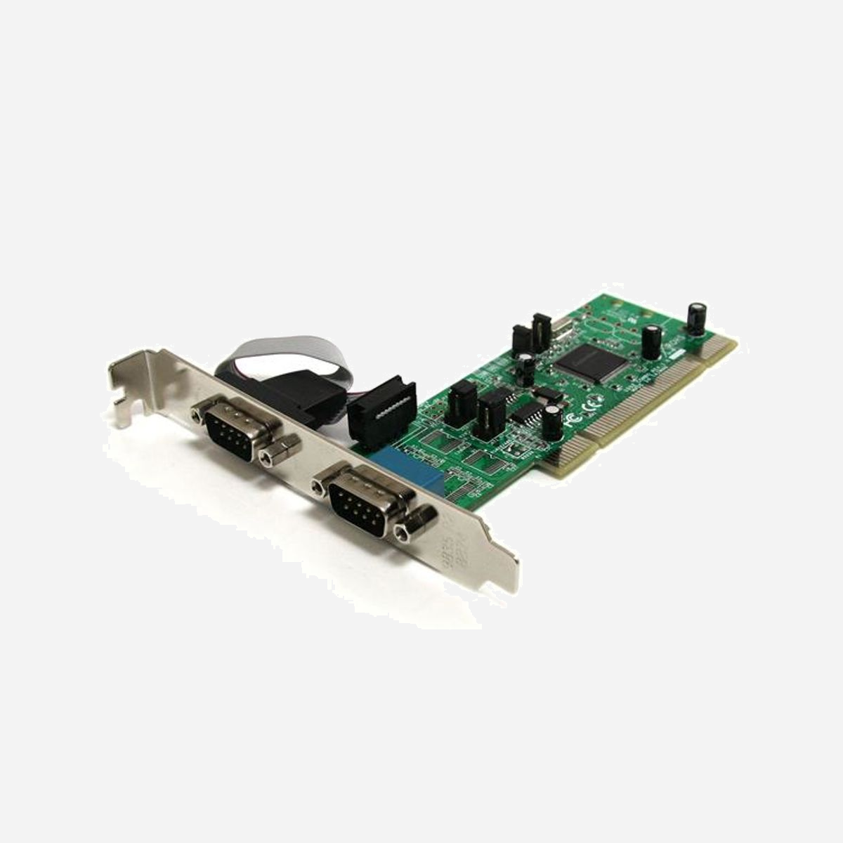 StarTech.com Carte PCI 2 Ports Série RS422/485 DB9, UART 161050, FIFO 256 octets, PCI/PCI-X, Chipset SystemBase SB16C1052PCI, Windows/Linux - Ajoutez 2 ports série RS422/485 via une fente d'extension PCI à faible encombrement ou standard<br/><br/>La carte adaptateur série (RS422/RS485) PCI 2 ports avec UART 161050 PCI2S4851050 ajoute deux ports série RS422/RS485 DB9 par le biais d'une seule fente d'extension PCI.<br/><br/>La carte série PCI offre un UART 16C1050 haute performance et prend en charge les modes RS485 à deux et quatre fils. La carte est dotée d'une monopuce efficace et d'une grande mémoire tampon PEPS de transit/réception 256 octets qui fonctionnent ensemble pour fournir une communication série haute vitesse, tout en réduisant la charge globale appliquée au processeur du système.<br/><br/>Avec les supports standard et faible encombrement/demi-hauteur fournis, cette carte d'extension série PCI s'adapte à toute une variété de formats de système. Elle constitue un ajout idéal pour connecter des périphériques série RS422/485 à un ordinateur hôte. Pour plus de polyvalence, l'adaptateur RS422/RS485 peut accueillir des fentes PCI/PCI-X 3,3 ou 5 V.<br/><br/>The StarTech.com Advantage<br/>