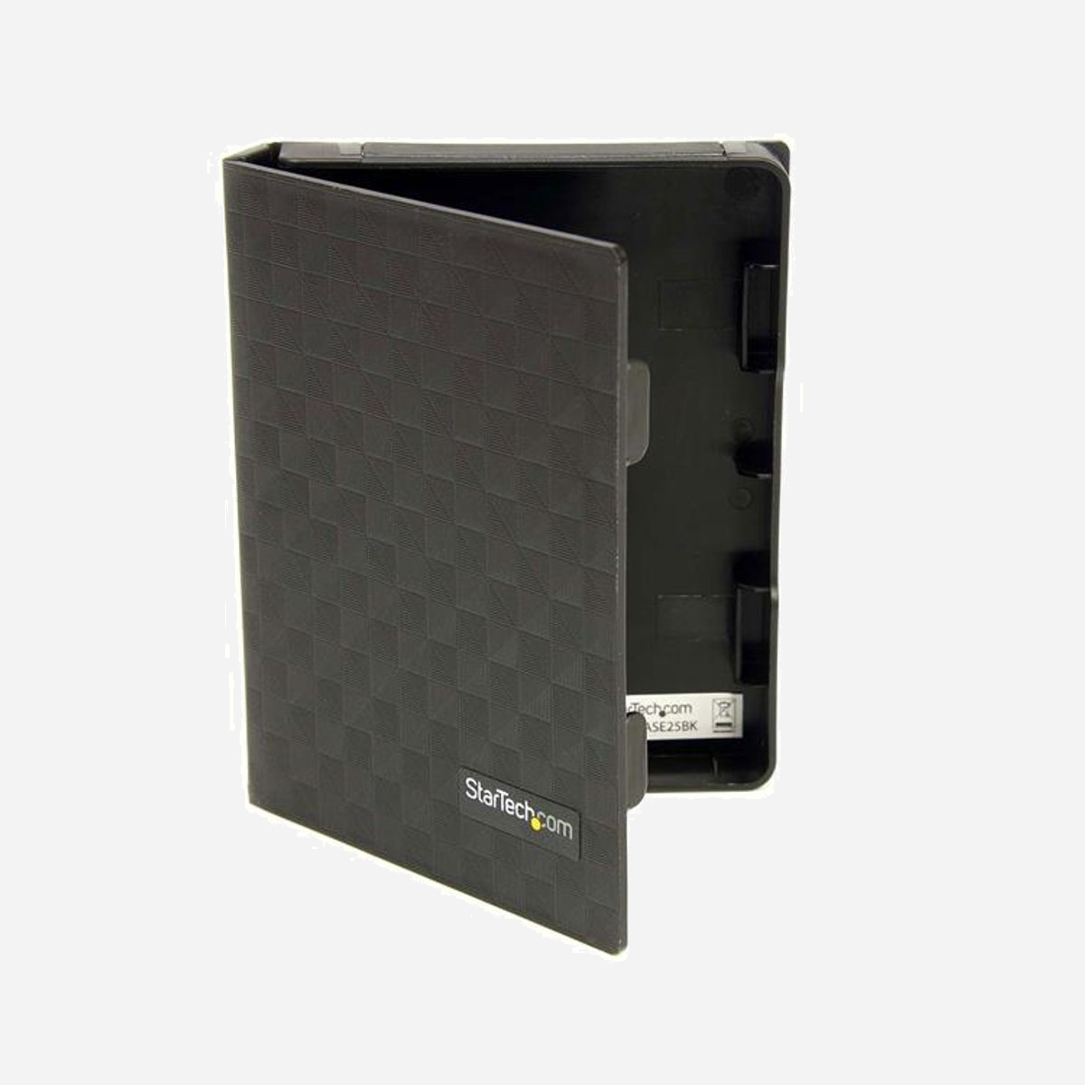 StarTech.com HDDCASE25BK : Boîte de Protection Antistatique pour Disque Dur 2.5" SATA/IDE/SSD (x3) - Plastique Noir, 82x105x15mm, Conforme RoHS/CE/REACH - Permet une manipulation sûre et une protection antistatique de la plupart des disques durs de 2,5 pouces<br/><br/>Les boîtes antistatiques pour disques durs 2,5 pouces HDDCASE25BK offrent commodité et sécurité à presque tout type de disque dur (HDD) SATA ou IDE, ou lecteur à état solide (disque SSD) 2,5 pouces nu. Composées d'un plastique antistatique robuste, ces boîtes résistent à l'accumulation et la décharge d'électricité statique, protégeant ainsi l'équipement fragile. Elles sont donc idéales pour éviter les décharges d'électricité statique dans les environnements où l'on manipule des disques durs nus, mais également pour les techniciens et voyageurs qui n'ont pas besoin d'un boîtier complet. Ces boîtes possèdent une trappe d'accès facile pour le connecteur du disque. Celles-ci vous permettent d'accéder aux données sans avoir à sortir le HDD de la boîte.<br/><br/>The StarTech.com Advantage<br/>
