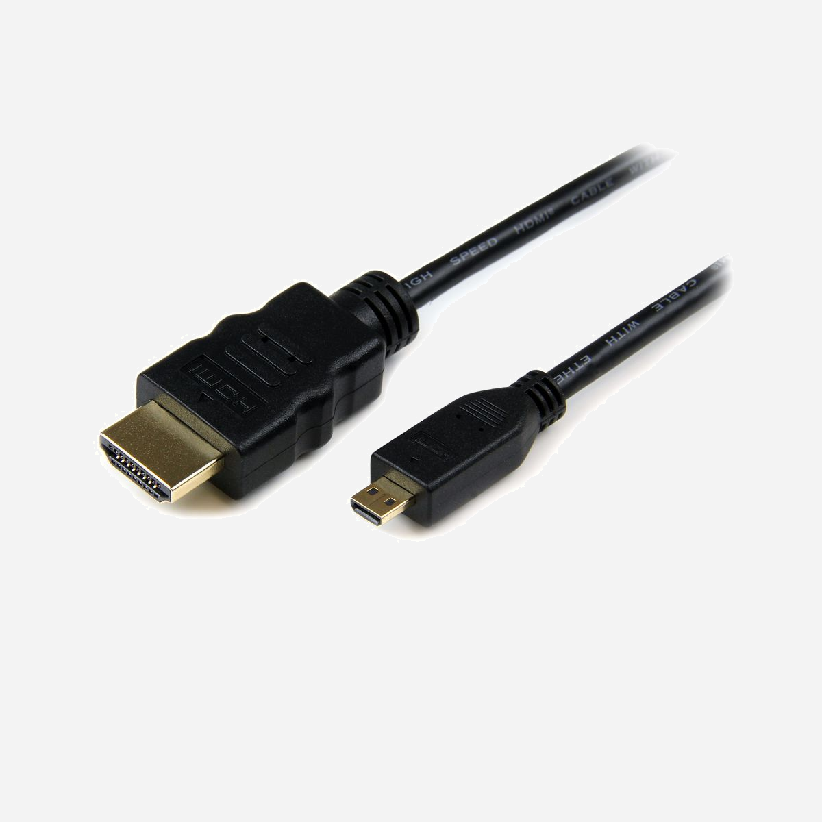 StarTech.com Câble HDMI 0.5m, HDMI Type A vers HDMI Micro Type D, M/M, HDMI 1.4b, 3D, ARC, Ethernet, HDCP 1.4, 10.2 Gbps, Noir - Raccordez un Smartphone ou appareil portable compatible Micro HDMI® à votre téléviseur ou écran HDMI<br/><br/>Le câble haute vitesse HDADMM50CM de 0,5 m HDMI® vers HDMI Micro vous permet de brancher des périphériques équipés d'un port HDMI Micro vers un écran/appareil muni d'un port HDMI standard. Il constitue un moyen économique de connecter des appareils HDMI d'avant-garde et de prochaine génération à la technologie HDMI existante.<br/>Le câble HDMI/HDMI Micro est équipé de connecteurs plaqués or de qualité supérieure garantissant une connectivité maximale.<br/><br/>The StarTech.com Advantage<br/>