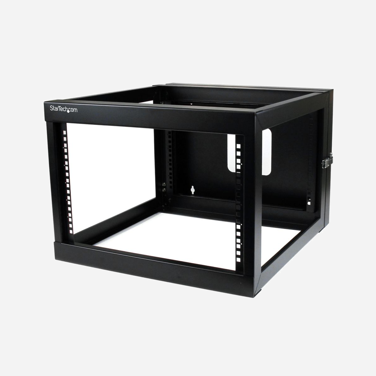 StarTech.com RK619WALLOH Rack Mural Réseau 6U Charnière 19" Profondeur 50.2cm 4 Montants Acier Charge 49.8kg Conforme EIA/ECA-310-E - Montez votre équipement de serveur ou réseau au mur avec un rack à charnières conçu pour faciliter l'accès et l'entretien.<br/><br/>Le rack de serveur ouvert à fixation murale à charnières 6U RK619WALLOH vous permet de monter vos serveurs, équipements audio/vidéo ou de réseau (de 19 pouces) et offre une conception à charnières qui permet à tout le cadre de s'ouvrir en pivotant pour une installation et un entretien faciles de votre équipement. Ce produit est conforme à la norme TAA (US Federal Trade Agreements Act) en application aux États-Unis et homologué par le GSA (General Services Administration) aux États-Unis.<br/><br/>Le rack à montage mural 6U possède 4 montants pour un support additionnel de votre équipement, avec une capacité maximale de 49.8 kg. Construit en acier massif pressé à froid haute qualité pour une résistance et une durabilité accrues, le rack de serveur à montage mural et cadre ouvert permet une circulation d'air optimale et il est fourni avec toutes les vis et tous les écrous cage nécessaires à la fixation de votre équipement, vous évitant ainsi d'avoir à les acheter séparément.<br/><br/>The StarTech.com Advantage<br/>