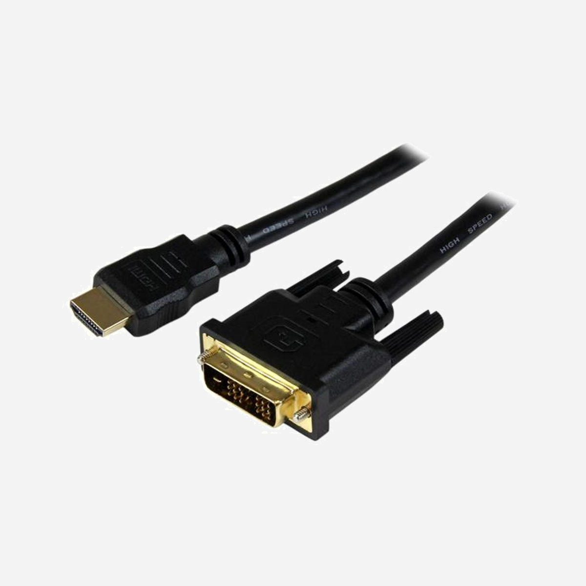 StarTech.com Câble HDMI vers DVI-D M/M 1.5m, Connecteurs plaqués or, AWG 28, PVC noir, Résolution vidéo maximale : 1920x1200, RoHS - Raccordez un appareil à sortie HDMI® à un écran DVI-D, ou un appareil à sortie DVI-D à un écran compatible HDMI<br/><br/>Le câble HDMI® vers DVI-D HDDVIMM150CM a une longueur non standard de 1,5 mètre offrant une distance de connexion pratique et permettant de positionner vos appareils DVI-D ou HDMI en fonction de vos besoins.<br/><br/>Le câble est bidirectionnel, alors il permet de connecter une carte vidéo DVI-D (ou un autre appareil à sortie DVI-D) à un écran doté de la technologie HDMI, ou encore de brancher une sortie HDMI à un écran compatible DVI-D.<br/><br/>Ajout précieux à toute application multimédia, de home cinéma ou de panneau d'affichage numérique<br/><br/>The StarTech.com Advantage<br/>