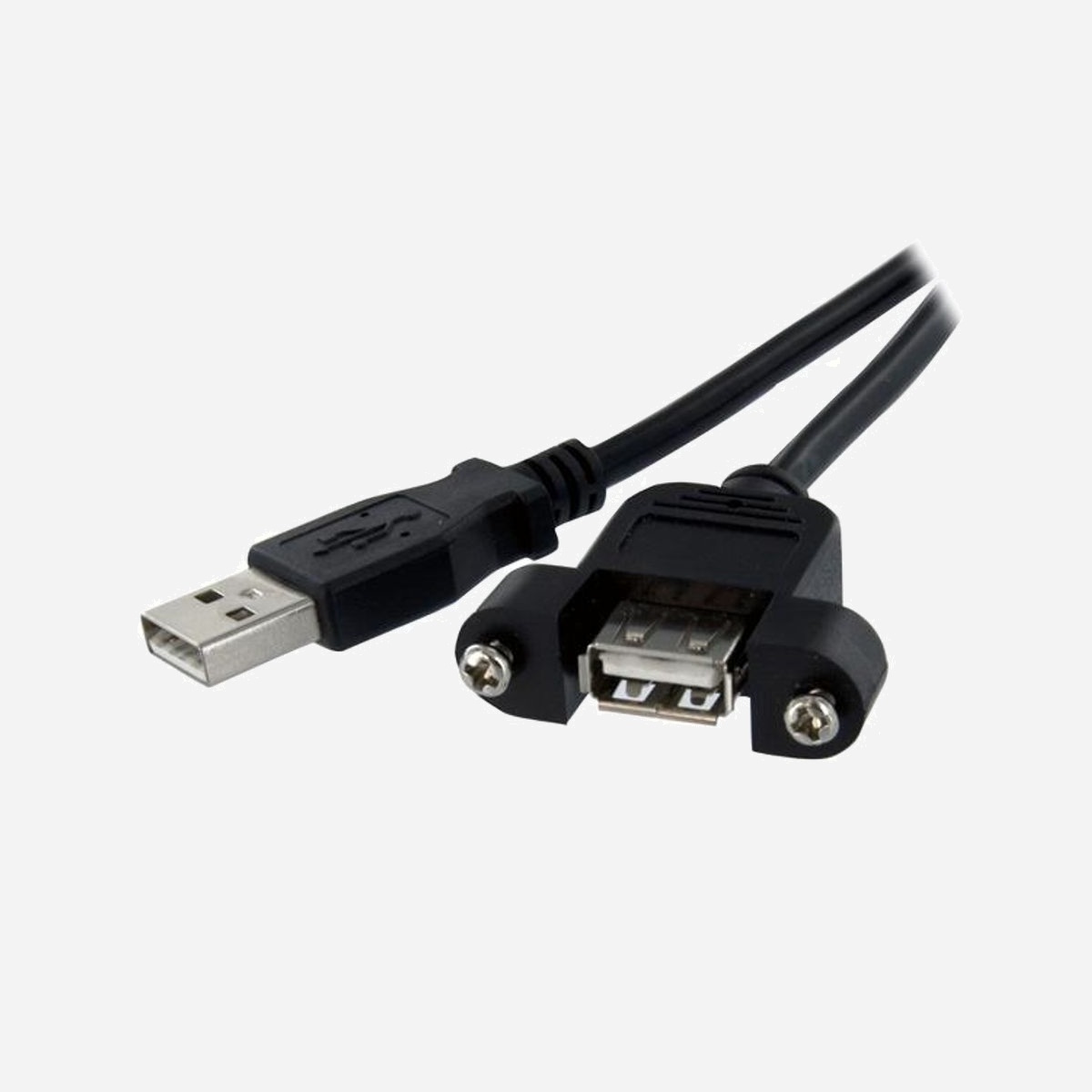 StarTech.com Rallonge USB 2.0, 60cm, Type A Mâle vers Type A Femelle à Montage Panneau/Goulotte, Noir, Débit 480 Mbit/s, RoHS - Ajoutez une connexion USB externe montée sur panneau à un PC ou une plaque avant<br/><br/>Le câble USB de 60 cm monté sur panneau USBPNLAFAM2 vous procure un accès facile et sécurisé à un port USB A sur votre PC ou la plaque avant, ce qui vous permet d'adapter vos systèmes à vos besoins. Idéal pour les podiums, les kiosques et les solutions nécessitant un accès supplémentaire à des périphériques USB.<br/><br/>L'adaptateur comprend un connecteur USB A mâle et un port USB A femelle monté sur panneau. De plus, il procure une extension de 60 cm, ce qui vous permet de positionner le câble dans le boîtier de l'ordinateur en fonction de vos besoins.<br/><br/>The StarTech.com Advantage<br/>