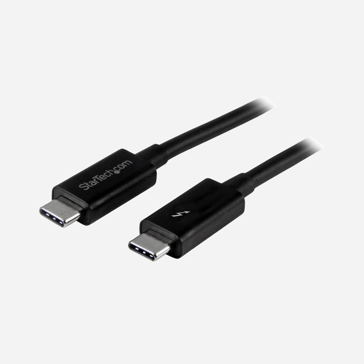 StarTech.com Câble Thunderbolt 3 TBLT3MM1M 1m USB-C M/M 20 Gbps, compatible Thunderbolt/USB/DisplayPort, vidéo 4K 60Hz, Power Delivery 60W - Offrez une vitesse de transfert des données deux fois plus rapide par rapport aux autres types de câbles, rendez possible la vidéo 4K 60 Hz et alimentez vos appareils avec un câble unique<br/><br/>Ce câble Thunderbolt™ 3 (20 Gb/s) vous permet de vous connecter à n’importe quel port Thunderbolt 3 (USB-C™) pour acheminer de la vidéo et des données vers vos appareils Thunderbolt, USB et DisplayPort. De plus, ce câble peut charger vos appareils, et vous pouvez brancher jusqu’à six appareils Thunderbolt 3 en série.<br/><br/>Transferts de données plus rapides lorsqu'il est connecté aux appareils Thunderbolt<br/>Ce câble prend en charge une vitesse de transfert de 20 Gb/s lorsqu'il est connecté à un appareil Thunderbolt 3, vous permettant ainsi de transférer des fichiers photo et vidéo deux fois plus rapidement qu'avec un câble USB 3.1 (10 Gb/s). Par exemple, vous pouvez transférer un film 4K en moins d'une minute. Lorsqu'il est connecté à un appareil USB 3.1, le câble prend en charge une vitesse de transfert de 10 Gb/s.<br/><br/>Compatible USB-C<br/><br/>Le câble Thunderbolt 3 est parfaitement compatible avec l'ensemble de vos appareils USB 3.1 Gen 2 et peut être utilisé pour charger et synchroniser vos appareils mobiles. Vous pouvez également connecter et alimenter des ordinateurs portables USB-C, comme votre MacBook ou votre Chromebook™, et des périphériques USB-C, comme votre disque dur portable et votre station d'accueil.<br/><br/>Vidéo 4K complète<br/><br/>Ce câble prend en charge la vidéo 4K 60 Hz complète et DisplayPort 1.2, et est compatible avec les écrans DisplayPort existants. Il est parfait pour connecter votre station d’accueil ou votre ordinateur portable à un moniteur, et offre une résolution, une profondeur de couleur et un contraste étonnants ainsi qu’une qualité de détails incroyable.<br/><br/>Alimentation polyvalente<br/><br/>Ce câble Thunderbolt 3 offre une puissance d’alimentation jusqu’à 60 W pour charger un ordinateur portable ou alimenter un écran, et jusqu’à 15 W pour les appareils alimentés par bus, comme les boîtiers de disque dur.<br/><br/>Mise en réseau Thunderbolt<br/><br/>Ce câble vous permet de facilement établir un pont entre plusieurs ordinateurs portables Thunderbolt 3 pour une mise en réseau 10 Gb pair à pair. Il est idéal pour constituer de petits groupes de travail et partager des périphériques comme des imprimantes et des dispositifs de stockage. Vous pouvez également connecter deux ordinateurs portables Thunderbolt 3 pour faciliter les migrations PC.<br/><br/>The StarTech.com Advantage<br/>