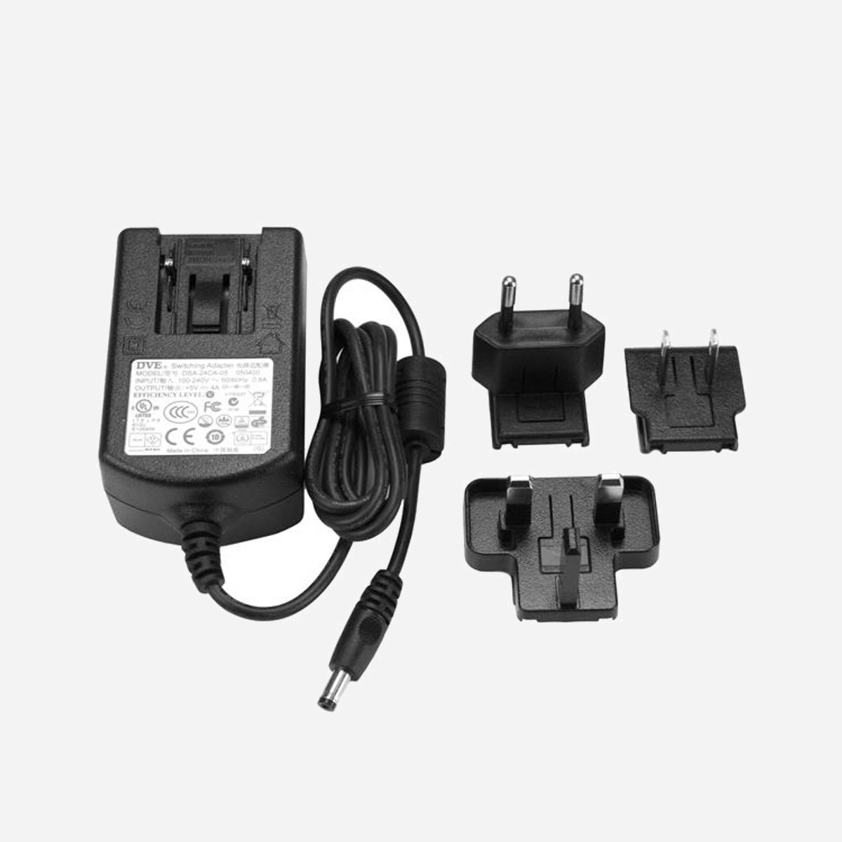 StarTech.com Adaptateur Secteur Universel 5V 4A - Alimentation Interne 110-240V - Type M - Sortie USB-C - Multi-Prises (AU/EU/JP/NA/UK) - Certifié CE/FCC/UL/PSE - Remplacez un adaptateur d'alimentation perdu ou en panne<br/><br/>Cette adaptateur d'alimentation 5 V peut servir de source d'alimentation pour tout appareil électronique disposant d'un connecteur de type C et nécessitant une alimentation de 5 V et jusqu'à 4 A.<br/><br/>Remplacez votre adaptateur d'alimentation défaillant ou perdu<br/><br/>Cet adaptateur est parfait pour remplacer tout adaptateur d'alimentation défaillant ou perdu que vous utilisiez jusqu'à présent pour vos appareils électroniques.<br/><br/>Gardez un adaptateur d'alimentation de secours sous la main<br/><br/>En cas de temps d'arrêt forcé, avoir des adaptateurs d'alimentation sous la main vous évite de devoir attendre la mise en place d'une solution de remplacement, ou de devoir remplacer vos appareils uniquement pour des raisons de compatibilité de source d'alimentation.<br/><br/>The StarTech.com Advantage<br/>