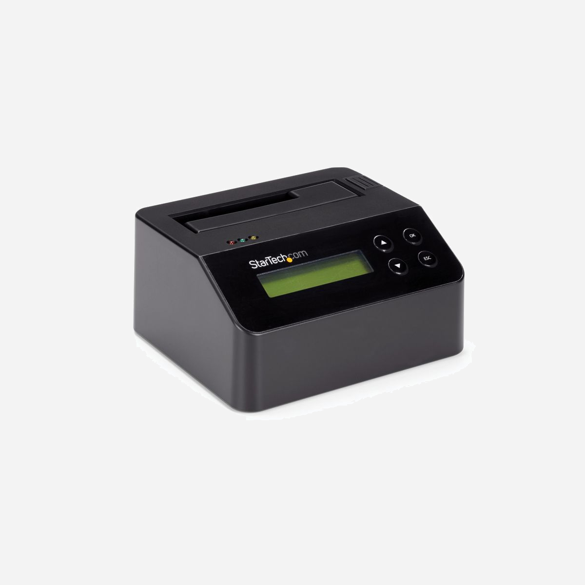 StarTech.com Effaceur HDD/SSD Autonome SDOCK1EU3P2, USB 3.0 vers SATA III 6Gbps, 9 Modes d'Effacement, 4Kn, Port Imprimante DB-9, Conforme TAA - Effaceur de Disque Dur à Baie Unique, Nettoyeur Autonome de HDD/SSD, 4Kn, USB 3.0 à SATA<br/><br/>Cet effaceur de disques durs vous permet d'effacer un disque dur ou SSD SATA sans nécessitant une connexion à un ordinateur hôte. Il est compatible avec les disques 2;5" et 3;5" SATA I, II et III, et de grande capacité, y compris les disques 4Kn.<br/><br/>Effacez en toute sécurité les données de vos disques<br/><br/>Vous pouvez avoir l'esprit tranquille lorsque vous utilisez cet effaceur pour effacer, réutiliser ou réaffecter un disque. Toutes les données sont supprimées et impossibles à récupérer avec un logiciel de récupération de données.<br/><br/>Pour répondre à différentes exigences de sécurité, l'effaceur de disques durs et SSD prend en charge neuf modes d'effacement; dont les suivants :<br/><br/>• Effacement rapide<br/>• Effacement en une ou plusieurs passes<br/>• Effacement personnalisé<br/>• Effacement sécurisé<br/>• Effacement sécurisé optimisé<br/><br/>Cet effaceur de disque garantit la purge des données (effacement sécurisé) exigé par les agences gouvernementales et les organisations dont les directives liées à la suppression des données sont strictes. La purge de données est une méthode particulièrement sécurisée d'effacer des données de votre périphérique de stockage, conforme à la norme de nettoyage des données NIST 800-88 Révision 1 établie par le National Institute of Standards and Technology américain.<br/><br/>Surveillez l'état d'effacement et conservez les journaux<br/><br/>L'effaceur de disques durs peut se connecter à une imprimante série RS232 pour imprimer une preuve de la procédure d'effacement. Le reçu imprimé indique la date et l'heure de l'effacement; ainsi que le mode d'effacement utilisé.<br/><br/>L'écran LCD vous permet également de surveiller l'exécution et l'avancée de l'effacement.<br/><br/>Sauvegardez vos données avant d'effacer votre disque<br/><br/>L'effaceur peut être utilisé comme une station d'accueil SATA lorsqu'il est connecté à un ordinateur USB 3.0. Il prend en charge des vitesses de transfert de données jusqu'à 5 Gb/s.<br/><br/>Lorsqu'il est utilisé comme une station d'accueil; vous pouvez :<br/><br/>• sauvegarder un disque ;<br/>• tester un disque ;<br/>• transférer des données vers un disque.<br/><br/>Le SDOCK1EU3P2 est conforme aux exigences TAA.<br/><br/>The StarTech.com Advantage<br/>