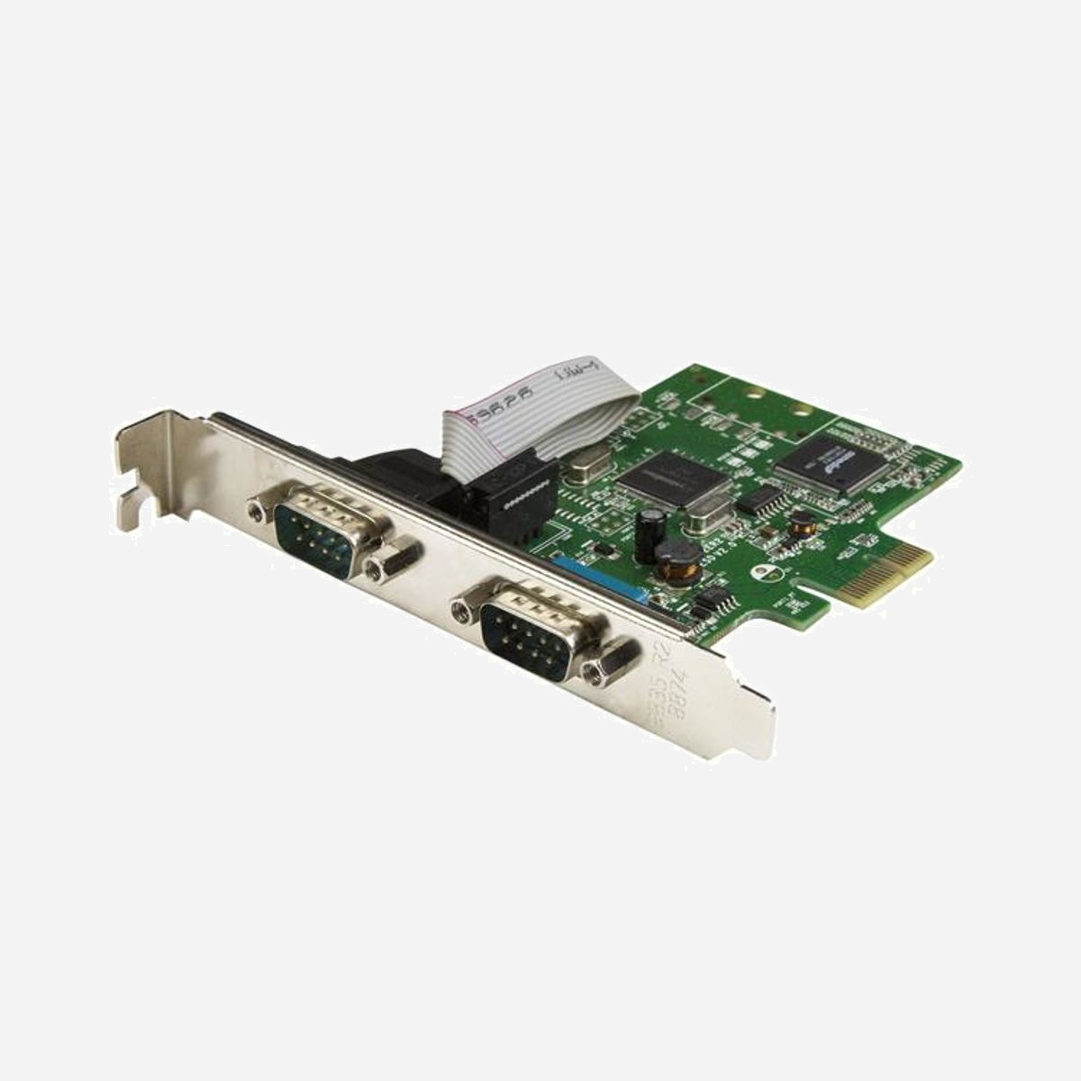 StarTech.com Carte PCIe 2 ports série RS232 DB9, UART 16C1050, Débit 460.8Kbps, Profil Bas/Standard, Chipset SystemBase SB16C1052PCI, Windows. - Ajoutez deux ports série RS232 (DB9) hautes performances à votre ordinateur à faible encombrement ou pleine hauteur grâce à un slot PCI Express<br/><br/>La carte série PCI Express ajoute deux ports série RS232 hautes performances à votre ordinateur de bureau ou votre serveur pour connecter vos appareils et votre équipment série.<br/><br/>Mises à niveau de système pratiques via PCI-E<br/><br/>La carte série PCI-E peut être installée sur n'importe quel slot PCI Express pour vous fournir deux voies/ports série UART 16C1050 RS232. Elle offre une solution pratique pour connecter vos équipements modernes ou plus anciens à des systèmes informatiques récents qui ne disposent pas de ports RS232. La carte série est conforme à la spécification PCI Express 1.0a et compatible avec des slots PCI Express x1, x2, x4, x8 et x16.<br/><br/>La carte série PCI-E 2 ports est idéale pour les mises à niveau de systèmes dans un grand nombre d'applications; notamment le matériel de fabrication, le matériel POS, les appareils de sécurité comme les caméras de surveillance, les lecteurs de carte ou les panneaux d'accès; et les systèmes de gestion des bâtiments ou d'environnement.<br/><br/>Communication série hautes performances<br/><br/>La carte série PCI-E fournit une communication série hautes performances et prend en charge une vitesse de transfert jusqu'à 460 Kb/s. La carte série permet de réduire la charge de l'unité centrale, et ainsi d'assurer des performances du système optimales et d'éviter des erreurs comme les dépassements en préservant les ressources. De plus, l'UART à deux voies assure des performances stables, même lorsque vous utilisez les deux ports.<br/><br/>Installation facile<br/><br/>La carte série est facile à installer et à configurer, et prend en charge de nombreux systèmes d'exploitation Windows®. Elle comporte également un partage d'IRQ et prend en charge la connexion d'appareils de série à installation plug-and-play, ce qui garantit une installation simple et pratique. Elle est équipée d'un support de hauteur standard et comprend un support à faible encombrement en option.<br/><br/>The StarTech.com Advantage<br/>