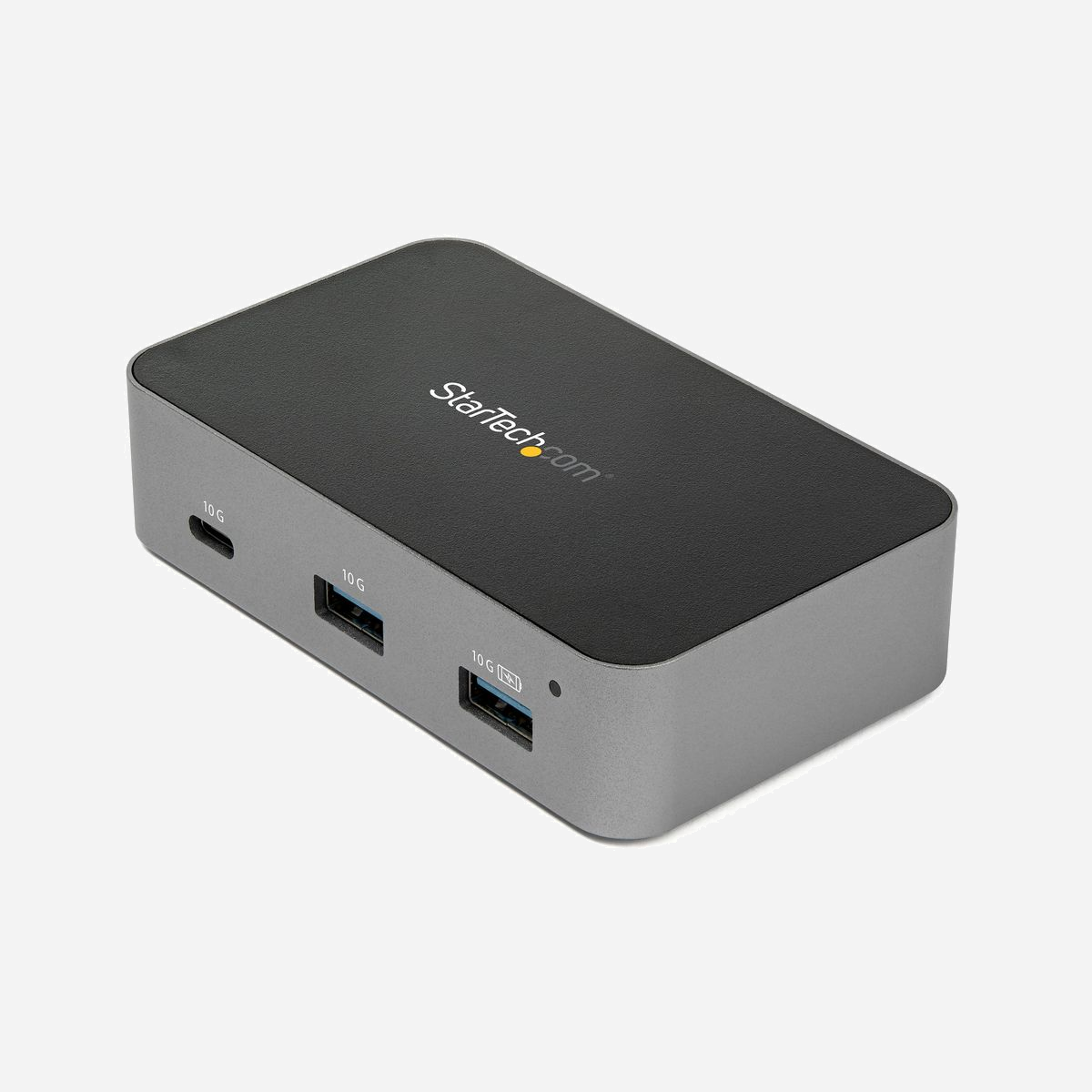 StarTech.com Hub USB-C 3.2 Gen 2 : 2x USB-A, 1x USB-C, 1x GbE, RJ-45, 10Gbps, Aluminium/Plastique, Câble 1m, Windows/macOS/Linux/Android - Hub USB Type-C | USB 3.2 Gen 2 | Gigabit Ethernet | Câble hôte de 1 m | Pour Mac et Windows<br/><br/>Améliorez la connectivité de votre ordinateur portable USB-C, grâce à ce hub USB-C 3.1 Gen 2 nouvelle génération offrant un débit de 10 Gb/s et prenant en charge une bande passante de bus supérieure pour les périphériques connectés, ainsi que des vitesses de transfert plus rapides. Ce hub USB-C à 3 ports auto-alimenté se branche sur le port USB Type-C™ ou Thunderbolt™ 3 de votre périphérique, ajoutant ainsi un port LAN, un port USB-C et deux ports USB-A pour vous permettre de connecter rapidement d'autres périphériques USB.<br/><br/>Accès réseau Gigabit<br/><br/>Pour des connexions réseau plus rapides et plus fiables, le port Gigabit Ethernet intégré au hub USB 3.1 Gen 2 fournit un accès au réseau filaire pleinement compatible avec les normes IEEE 802.3/u/ab. De plus, le port GbE prend en charge la norme Wake-on-LAN (WoL), vous permettant d'activer votre ordinateur à distance sur le réseau.<br/><br/>Installation et configuration aisées<br/><br/>Ce hub USB Type-C compact et léger constitue un ajout pratique et compact pour votre ordinateur portable. Le hub est auto-alimenté et comprend un adaptateur d'alimentation universel offrant une meilleure prise en charge des périphériques USB, notamment de stockage externe, qui peuvent consommer plus d'énergie.<br/><br/>Le câble hôte USB-C est séparé. D'une longueur de 1 m, il offre une plus grande flexibilité pour des exigences de connexion et d'installation plug and play plus étendues.<br/><br/>Pour plus de flexibilité et de sécurité, le mini hub comporte des trous de fixation le rendant compatible avec les supports de station d'accueil StarTech.com de type SSPMSVESA ou SSPMSUDWM.<br/><br/>Se connecte aux périphériques équipés de ports USB-C et USB-A<br/><br/>Grâce à ses ports pour périphériques USB-C et USB-A, ce hub est rétrocompatible et prend en charge à la fois les anciens et les nouveaux périphériques USB. Il dispose d'un port de charge rapide USB-A toujours connecté qui prend en charge deux modes de fonctionnement :<br/><br/>Le transfert et le chargement des données lorsque l'ordinateur portable est connecté et allumé<br/>• La charge dédiée ou sans hôte qui fournit un courant de charge plus élevé lorsque l'hôte est éteint, en veille ou déconnecté<br/><br/>Vous pouvez connecter des périphériques de capture vidéo, des clés USB et des disques durs externes, avec des vitesses de transfert rapides pouvant atteindre 10 Gb/s. Ce hub USB Type-C à 3 ports améliore votre productivité, en mettant à votre disposition les connexions dont vous avez besoin pendant que vous travaillez ou lors de vos déplacements.<br/><br/>Recommandé par les professionnels de l'informatique depuis 1985<br/><br/>StarTech.com effectue des tests de compatibilité et de performance approfondis sur tous nos produits pour s'assurer que nous respectons ou dépassons les normes du secteur et que nous fournissons des produits de haute qualité aux professionnels de l'informatique. Forts d'une vaste expertise des produits, nos conseillers techniques StarTech.com locaux travaillent directement avec nos ingénieurs de StarTech.com pour fournir une assistance à nos clients avant et après la vente.<br/><br/>Améliorer la productivité et la gestion des périphériques avec l'application Connectivity Tools<br/><br/>Développée pour améliorer les performances et la sécurité, Connectivity Tools est la seule suite logicielle du marché qui fonctionne avec une large gamme d'accessoires de connectivité informatique. La suite logicielle comprend :<br/><br/>•<br/><br/>L'utilitaire de mise en page avancée des fenêtres : pour configurer et enregistrer des mises en page personnalisées des fenêtres.<br/><br/>•<br/><br/>L'utilitaire de transmission d'adresse MAC : pour améliorer la sécurité du réseau.<br/><br/>•<br/><br/>Utilitaire de surveillance des événements USB : Pour suivre et consigner les périphériques USB connectés<br/><br/>•<br/><br/>L'utilitaire de commutation automatique Wi-Fi : permettre aux utilisateurs d'accéder rapidement à des vitesses de réseau plus rapides via le réseau local câblé<br/><br/>Pour plus d'informations et pour télécharger l'application Connectivity Tools, veuillez visiter : www.StarTech.com/Connectivity-Tools<br/><br/>.<br/><br/>The StarTech.com Advantage<br/>