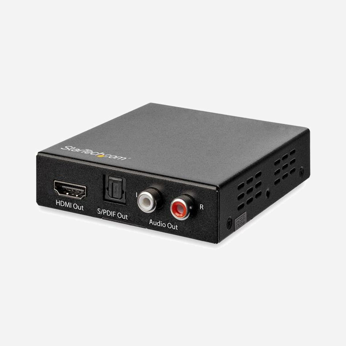 StarTech.com Extracteur Audio HDMI 4K 60Hz HD202A - Sorties RCA et Toslink, HDMI 2.0, HDR, Bande Passante 18 Gbit/s, Jusqu'à 5.1 Canaux - Extracteur audio HDMI® | HDR | Audio optique Toslink® | Double Audio RCA | Audio HDMI<br/><br/>Cet extracteur audio HDMI 4K vous permet d'extraire l'audio de vos flux vidéo HDMI pour créer une sortie audio distincte que vous pouvez connecter directement à un appareil audio numérique ou analogique. Prenant en charge les spécifications HDMI 2.0, l'extracteur maintient des résolutions 4K à 60 Hz pour offrir une expérience vidéo homogène.<br/><br/>Performances vidéo 4K<br/><br/>Le répartiteur audio HDMI prend en charge des résolutions vidéo allant jusqu'à la résolution 4K à 60 Hz (3840 x 2160) et une bande passante vidéo élevée jusqu'à 18 Gbit/s. Il prend également en charge un port passthrough vidéo HDR (High Dynamic Range), ce qui vous permet de profiter d'images réalistes avec un contraste, une luminosité et des couleurs incroyables, ainsi qu'une luminosité supérieure à celle de l'imagerie numérique standard.<br/><br/>Compatibilité maximale<br/><br/>Intégrez facilement des appareils HDMI 2.0, tels que votre nouveau lecteur Blu-Ray 4K, à votre équipement audio existant ou à vos haut-parleurs de bureau. L'extracteur isole et extrait le signal audio de votre câble HDMI et vous permet de le transférer vers des appareils audio optiques numériques ou double RCA. Les fonctions de gestion des données EDID intégrées prennent en charge les modes audio à 2 et 5.1 voies et passthrough.<br/><br/>L'extracteur audio HDMI conforme aux exigences HDCP est compatible avec les adaptateurs composites double RCA, ce qui vous permet d'intégrer l'audio de votre source HDMI dans des applications audio 3,5 mm grâce aux produits MU6MMRCA, MU3MMRCA ou MUFMRCA (vendus séparément).<br/><br/>L'extracteur compact et très discret se fond discrètement dans votre matériel, pour un aspect uniforme.<br/><br/>The StarTech.com Advantage<br/>
