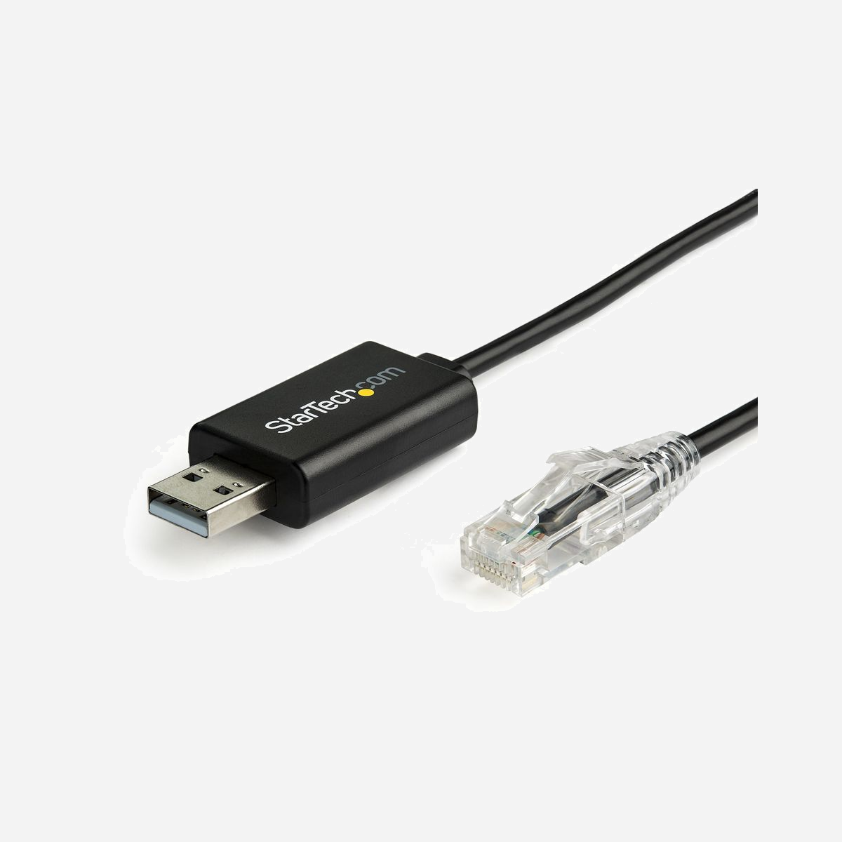 StarTech.com ICUSBROLLOVR : Câble Console USB 2.0 vers RJ45 M/M 1.8m, AWG28, Compatible Windows, macOS, Linux, Certifié CE/RoHS - Câble rollover | Compatible Windows®, Mac et Linux® | M / M<br/><br/>Ce câble de console USB Cisco fournit une connexion fiable entre votre ordinateur de bureau ou portable et votre équipement réseau doté d'un port de console.<br/><br/>Connexion USB compatible<br/><br/>Profitez d'une connexion directe entre le port USB 2.0 de votre ordinateur ou ordinateur portable et le port de console RJ45 de votre routeur, serveur, pare-feu ou commutateur. Ce câble rollover Cisco est compatible avec la plupart des routeurs, notamment Cisco, Juniper, Ubiquiti et TP-Link, ce qui vous garantit une connexion facile pour la programmation de votre équipement réseau depuis votre ordinateur Windows, Mac ou Linux.<br/><br/>Conception de haute qualité<br/><br/>Conçu et fabriqué par des experts en matériaux de la plus haute qualité, ce câble USB vers Ethernet offre une fiabilité maximale et prend en charge des vitesses de transfert jusqu'à 460 Kb/s. Il offre également une connexion fiable et facile, sans adaptateur ni alimentation externe supplémentaire.<br/><br/>The StarTech.com Advantage<br/>