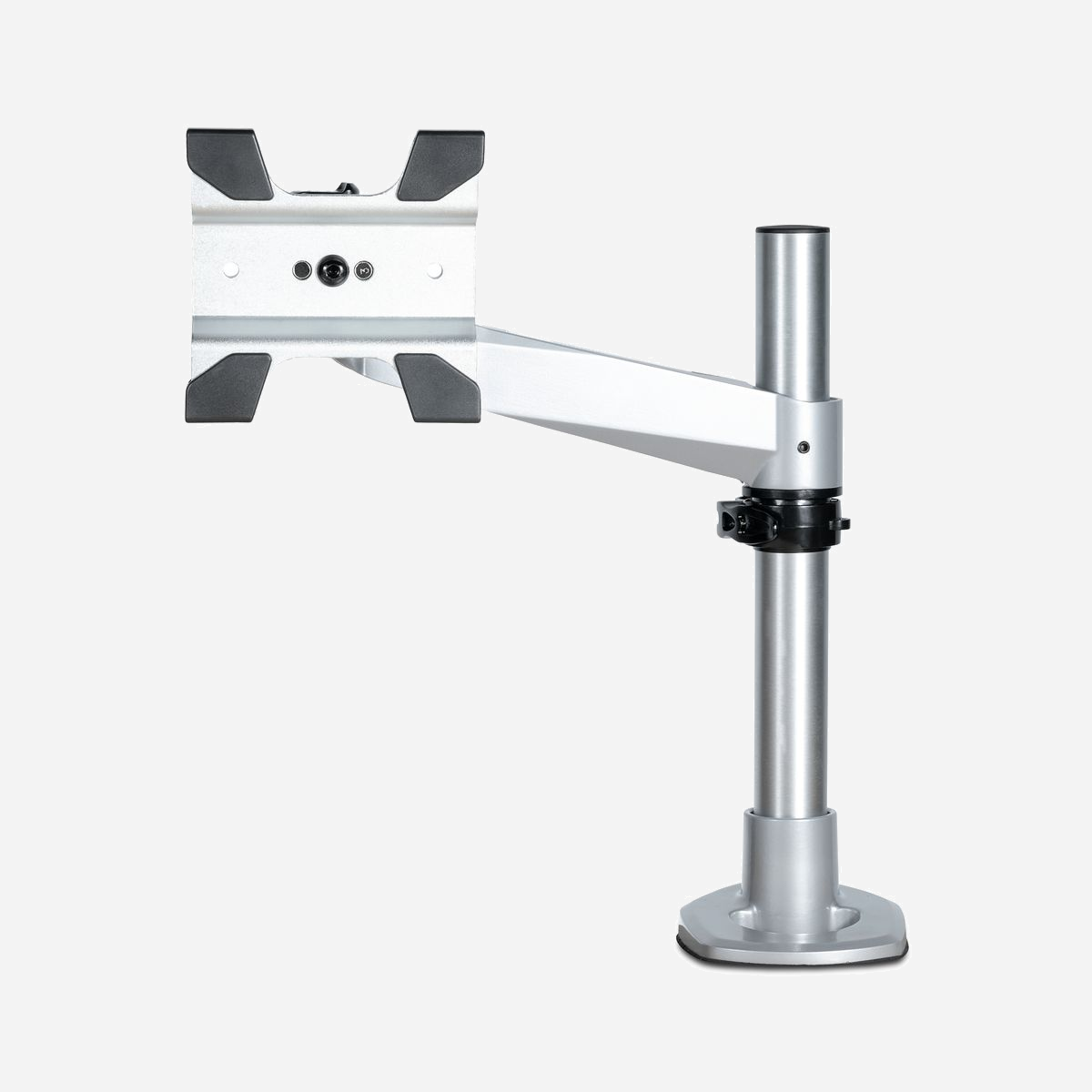 StarTech.com ARMPIVOTB2 - Bras de Bureau Aluminium Articulé pour Écran 12"-34" VESA 75x75/100x100 - Charge Max 14kg - Inclinaison -15°/+90° - Support de moniteur | Pour écrans iMac, Apple Cinema et Thunderbolt compatibles VESA jusqu'à 34"<br/><br/>Gagnez de l'espace grâce à ce bras d'écran de bureau haut de gamme en suspendant votre écran au-dessus de votre bureau. Il peut prendre en charge un écran d'une taille maximale de 34" et est doté d'un bras articulé qui facilite le réglage de l'écran.<br/><br/>Utilisation polyvalente<br/><br/>Utilisez le support de bureau pour un écran pour la fixation de votre écran VESA (75 x 75, 100 x 100) d'une taille maximale de 34". Il fonctionne également avec les écrans Apple Cinema, iMac 24" et 27"ou Thunderbolt livrés avec un support amovible ou un adaptateur de support VESA intégré. Élégante, la finition argentée s'accorde parfaitement avec les écrans Apple, ce qui en fait l'outil idéal pour les postes de travail orientés client.<br/><br/>Design en aluminium élégant et stable<br/><br/>Conçu en aluminium, le bras d'écran robuste offre un support stable pour votre écran d'un poids maximal de 14 kg.<br/><br/>Profitez d'un angle de vue optimal<br/><br/>Le bras articulé s'étend jusqu'à 210 mm et offre une grande liberté de mouvement. Déplacez facilement le bras d'écran d'un côté à l'autre afin de régler la position de l'écran.<br/><br/>Le bras articulé de ce support d'écran vous permet de trouver facilement l'angle de vue idéal. Faites pivoter l'écran de +/-180 degrés vers la gauche ou la droite et inclinez le à +90/-15 degrés sur l'axe vertical. Pour un affichage en mode paysage ou portrait, faites pivoter l'écran de 360 degrés.<br/><br/>Réglage de la hauteur<br/><br/>Travaillez en tout confort. Ce support pour écran réglable en hauteur vous permet de lever ou d'abaisser les bras le long du poteau, avec une amplitude de 200 mm.<br/><br/>Assemblage sans outil<br/><br/>Les connexions coulissantes rapides facilitent l'assemblage et permettent de gagner du temps lors de la configuration de plusieurs unités. Le support d'écran d'ordinateur vous offre la possibilité d'installer une pince de bureau ou un fixation par œillet. Le matériel inclus permet toutes les options de montage.<br/><br/>The StarTech.com Advantage<br/>