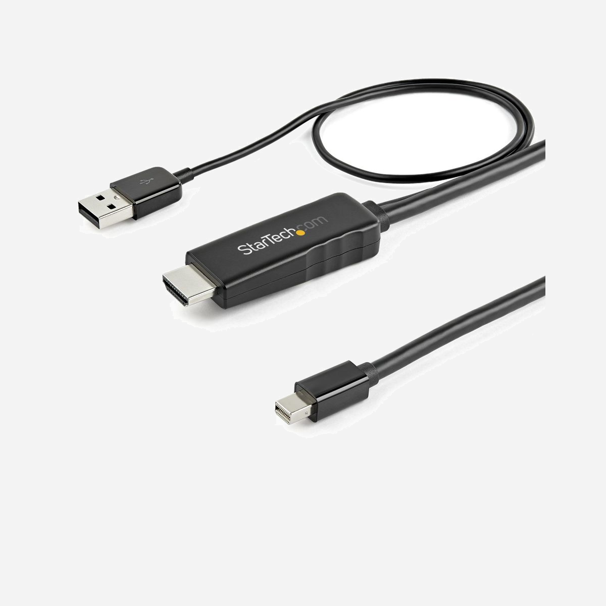 StarTech.com Câble Adaptateur HDMI vers Mini DisplayPort 2m, 4K 30Hz, HDMI 1.4 vers Mini DP 1.2, Alimentation USB, Chipset MegaChips STDP2600 - Convertisseur vidéo actif | Alimenté par USB | Mac et Windows<br/><br/>Ce câble HDMI vers Mini DisplayPort (mâle à mâle) de 2 m vous permet de connecter une source vidéo HDMI, telle que votre ordinateur portable, votre ordinateur de bureau, votre lecteur Blu-ray ou votre appareil photo, à un moniteur ou écran Mini DP sans câbles ni adaptateurs vidéo supplémentaires.<br/><br/>Qualité d'image remarquable<br/><br/>Grâce à la prise en charge du 4K à 30 Hz, vous obtenez des images d'une incroyable netteté et clarté, plus riches et plus réalistes qu'avec le HD traditionnel et offrant une bien meilleure qualité de détail. Le câble adaptateur HDMI vers Mini DisplayPort transmet du contenu UHD à votre écran Mini DP et prend en charge le son surround 7.1.<br/><br/>Le convertisseur vidéo est également rétrocompatible avec des écrans 1440p et 1080p, ce qui en fait l'accessoire idéal pour votre installation existante à la maison ou au bureau.<br/><br/>Installation discrète<br/><br/>Avec ses 2 m de longueur, ce câble HDMI vers Mini DP fournit une connexion directe pour éviter les adaptateurs et les câbles superflus, garantissant ainsi une installation soignée et professionnelle. Pour des installations plus courtes, nous proposons également un , ce qui vous permet de choisir la longueur de câble adaptée à vos besoins d'installation personnalisée.<br/><br/>Connectivité pratique<br/><br/>Le convertisseur actif HDMI vers Mini DP propose une installation plug-and-play, pour une configuration simple qui ne requiert aucun logiciel ni pilote. Le câble adaptateur est alimenté par un port USB, ce qui évite d'avoir à disposer d'adaptateurs d'alimentation externes.<br/><br/>Le modèle HD2MDPMM2M bénéficie de la garantie StarTech.com de 3 ans et de l'assistance technique à vie gratuite. <br/><br/>The StarTech.com Advantage<br/><br/>- Réduisez l&apos;encombrement grâce à un câble et un adaptateur en un seul accessoire<br/>- La conversion HDMI vers Mini DisplayPort active transmet les données audio et vidéo haute définition de votre ordinateur vers un moniteur Mini DP<br/>- Garantit une qualité d&apos;image exceptionnelle avec prise en charge des résolutions vidéo jusqu&apos;au Ultra HD 4K