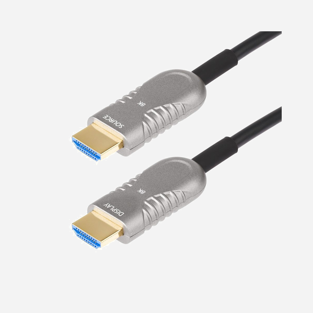 StarTech.com Câble Optique Actif HDMI 2.1 30.4m AOC Hybride, 48Gbps, 8K 60Hz/4K 120Hz, HDR10+, eARC, CMP, Connecteurs Plaqué Or, HDCP 2.3 - Connexion fiable de périphériques HDMI 2.1 à large bande passante dans les espaces de plénum<br/><br/>Dirigez ce câble optique actif hybride HDMI 2.1 Ultra High Speed à travers les espaces plénum du bureau pour la transmission à longue distance de vidéos 8K à 60 Hz et d'un audio de haute qualité.<br/><br/>Construction AOC hybride<br/><br/>Le câble AOC HDMI 2.1 intègre une construction hybride composée de cœurs de fibres optiques et de conducteurs en cuivre. Cela permet le transfert des signaux à faible bande passante (EDID/HDCP/eARC) pour maintenir une transmission à haute bande passante de vidéos 8K à 60 Hz via la fibre optique. Les cœurs internes en fibre optique et les conducteurs en cuivre blindés réduisent considérablement les interférences électromagnétiques pour une qualité de signal optimale sur de plus longues distances.<br/><br/>HDMI 2.1 complet<br/><br/>Le câble optique HDMI 8K prend en charge toutes les spécifications HDMI 2.1 :<br/><br/>• High Bit Rate 3 (HBR3) prend en charge une bande passante allant jusqu'à 48 Gbit/s pour des taux de rafraîchissement plus élevés<br/>• High Dynamic Range (HDR10+) avec un traitement sur 12 bits pour un rapport de contraste plus élevé et une qualité d'image cinématographique vibrante<br/>• Canal de retour audio amélioré (eARC) pour un son 7.1 non compressé et audio sur 32 canaux<br/>• Compression du flux d'affichage 1.2a (DSC) pour une sortie de résolution maximale<br/>• Correction d'erreur avant (FEC) pour gérer les erreurs de transmission de données<br/>• Protection des contenus numériques haute bande passante (HDCP 2.3) pour une connexion sécurisée entre la source et l'affichage<br/><br/>Câblage flexible classé plénum<br/><br/>Ce câble HDMI 2.1 classé CMP dispose d'une gaine de câble avec des caractéristiques de faible émission de fumée et de faible inflammabilité. Il est idéal pour une utilisation dans les espaces plénum des bâtiments (par exemple, plafonds et installations encastrées). Le cœur en fibre optique est renforcé avec des brins d'aramide pour une résistance à la traction, et il est noté pour résister à plus de 6 000 cycles de flexion à 120 degrés. Cela protège le câble des dommages lors du passage à travers des espaces étroits nécessitant plusieurs courbures.<br/><br/>Le diamètre extérieur du câble de 4,6 mm est flexible et plus mince que les câbles HDMI passifs typiques, le rendant adapté à une installation dans des environnements où l'espace est limité.<br/><br/>Veuillez noter : Ce câble est unidirectionnel et doit être installé dans une direction spécifique. Veuillez vous référer aux étiquettes SOURCE et DISPLAY sur les connecteurs HDMI pour vous assurer que chaque extrémité correspond au matériel correct.<br/><br/>The StarTech.com Advantage<br/>