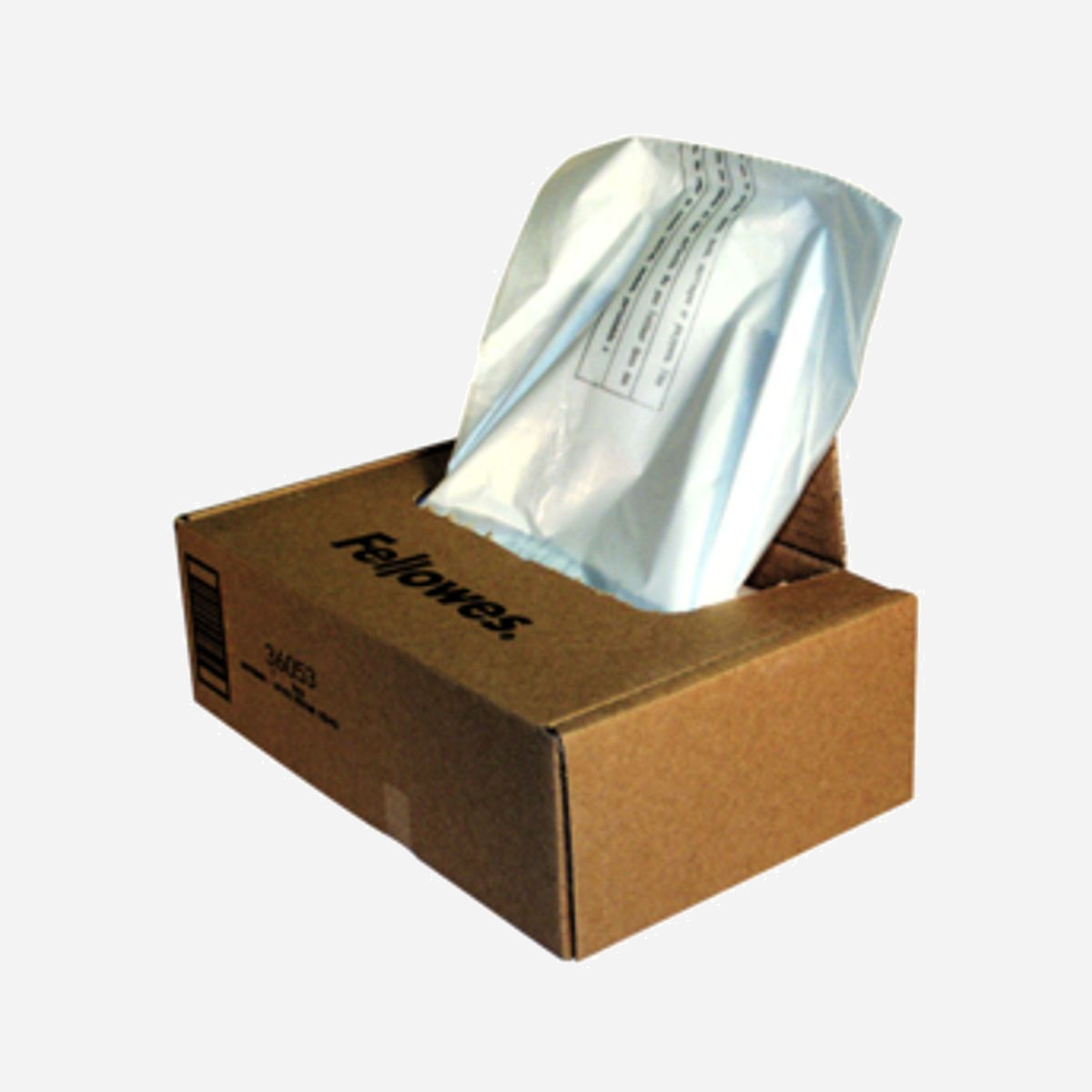Fellowes Sacs pour destructeurs 34L Transparent (100 pièces) - Dimensions 736x762x2mm, Référence 36053 - Fellowes Sacs pour destructeurs jusqu'à. Type: Sac, Couleur du produit: Transparent, Capacité: 34 L. Largeur: 736 mm, Profondeur: 762 mm, Hauteur: 2 mm. Quantité: 100 pièce(s)