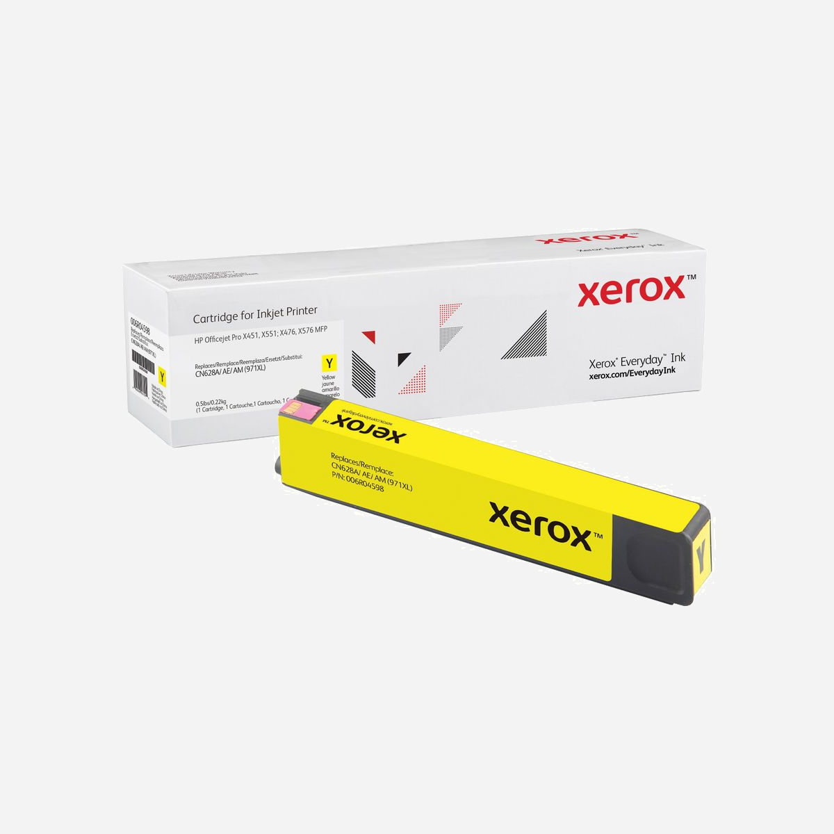 Xerox 006R04598 Toner Jaune Compatible HP 971XL (CN628AE) 6600 pages pour HP Laser MFP X451/X551/X476/X576 - Le toner Everyday™ de Xerox vous permet d’économiser 50 % à 60 % par rapport au toner d’origine tout en vous offrant la performance, la qualité et la fiabilité de Xerox avec une garantie à vie. Et ça, ça n’a pas de prix.