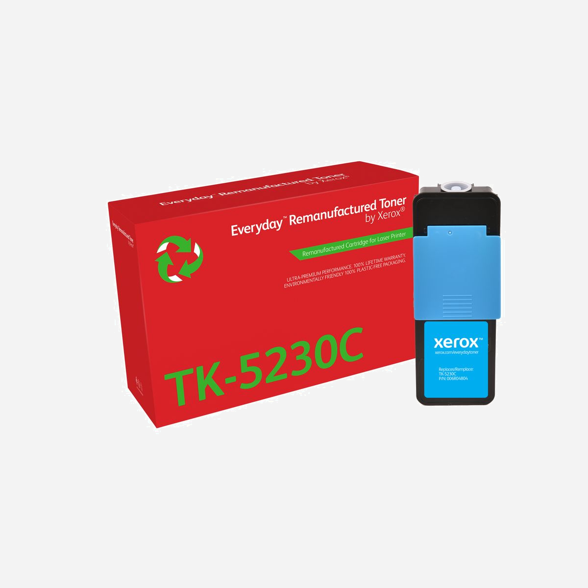 Xerox 006R04804 : Toner Cyan Remanufacturé Compatible Kyocera TK-5230C, Rendement Standard 2200 pages - ECOSYS M5521cdn/cdw, P5021cdn/cdw - Rien de mieux que d’agir dans le respect de l’environnement pour protéger notre planète, votre entreprise et vos collaborateurs. Le toner remis à neuf Everday de Xerox a une empreinte carbone plus faible que n’importe quelle autre cartouche de toner jetable, parce que vous ne devriez pas avoir à choisir entre faire votre part et réduire votre impact environnemental et vos coûts de toner. Grâce à la compatibilité avec les marques d’imprimantes les plus populaires, vous pouvez profiter de la gestion et de la qualité incomparables de Xerox, quelle que soit votre imprimante.