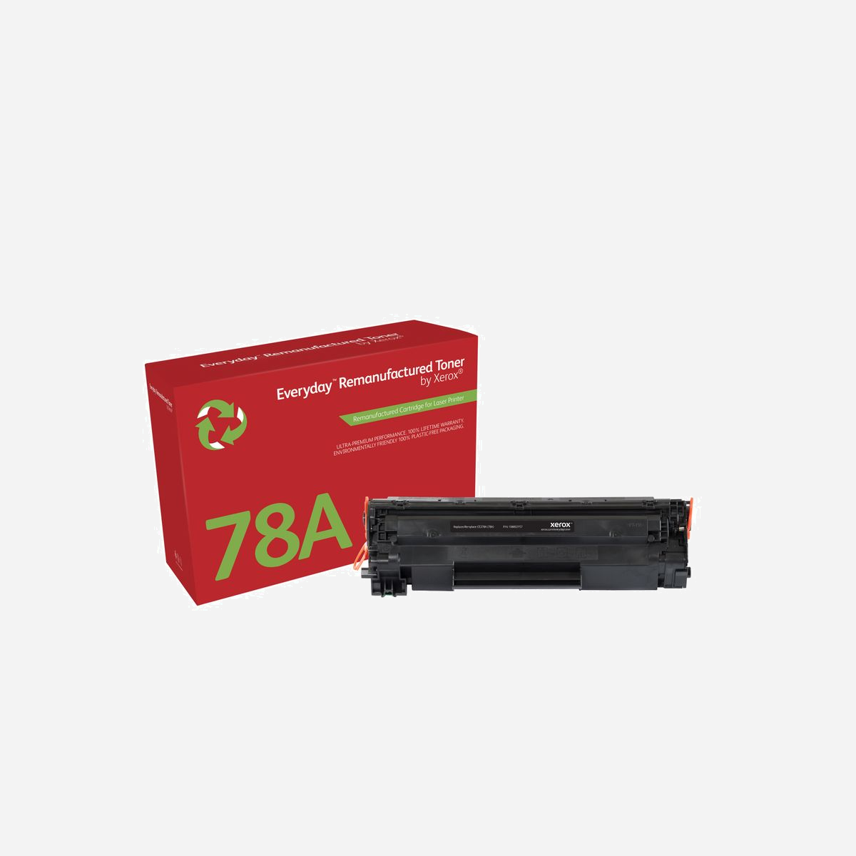 Xerox Everyday Toner remanufacturé 106R02157 (HP 78A/CE278A Compatible) - Noir, 2100 pages, LaserJet M1536 MFP/P1606/P1566, Certifié RoHS/REACH/CE/STMC/ISO 9001 - Rien de mieux que d’agir dans le respect de l’environnement pour protéger notre planète, votre entreprise et vos collaborateurs. Le toner remis à neuf Everday de Xerox a une empreinte carbone plus faible que n’importe quelle autre cartouche de toner jetable, parce que vous ne devriez pas avoir à choisir entre faire votre part et réduire votre impact environnemental et vos coûts de toner. Grâce à la compatibilité avec les marques d’imprimantes les plus populaires, vous pouvez profiter de la gestion et de la qualité incomparables de Xerox, quelle que soit votre imprimante.
