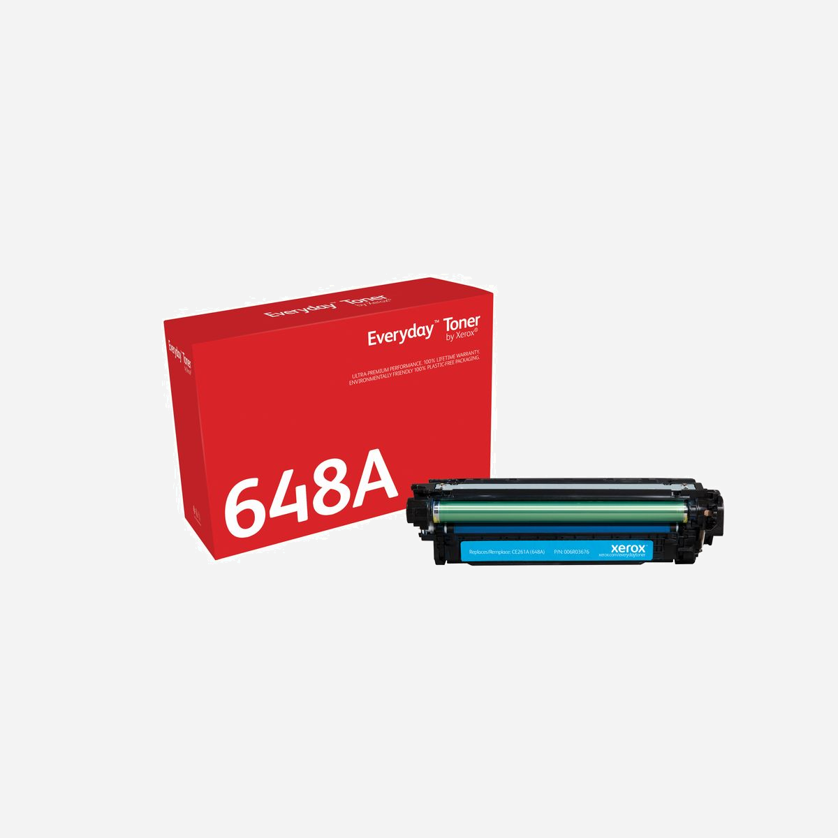 Toner Xerox Everyday 006R03676 Cyan Compatible HP 648A (CE261A) - Rendement 11000 pages - LaserJet CP4025/CP4525 - Le toner Everyday™ de Xerox vous permet d’économiser 50 % à 60 % par rapport au toner d’origine tout en vous offrant la performance, la qualité et la fiabilité de Xerox avec une garantie à vie. Et ça, ça n’a pas de prix.