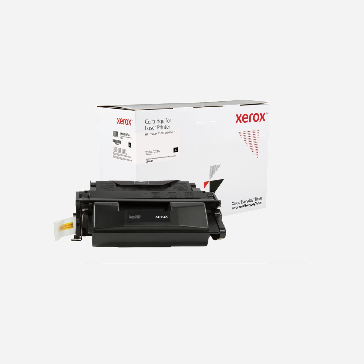 Xerox 006R03656 Toner Noir Compatible HP LaserJet 4100/4101 MFP (C8061X) 10000 pages Impression Laser – Conditionnement unitaire - Le toner Everyday™ de Xerox vous permet d’économiser 50 % à 60 % par rapport au toner d’origine tout en vous offrant la performance, la qualité et la fiabilité de Xerox avec une garantie à vie. Et ça, ça n’a pas de prix.