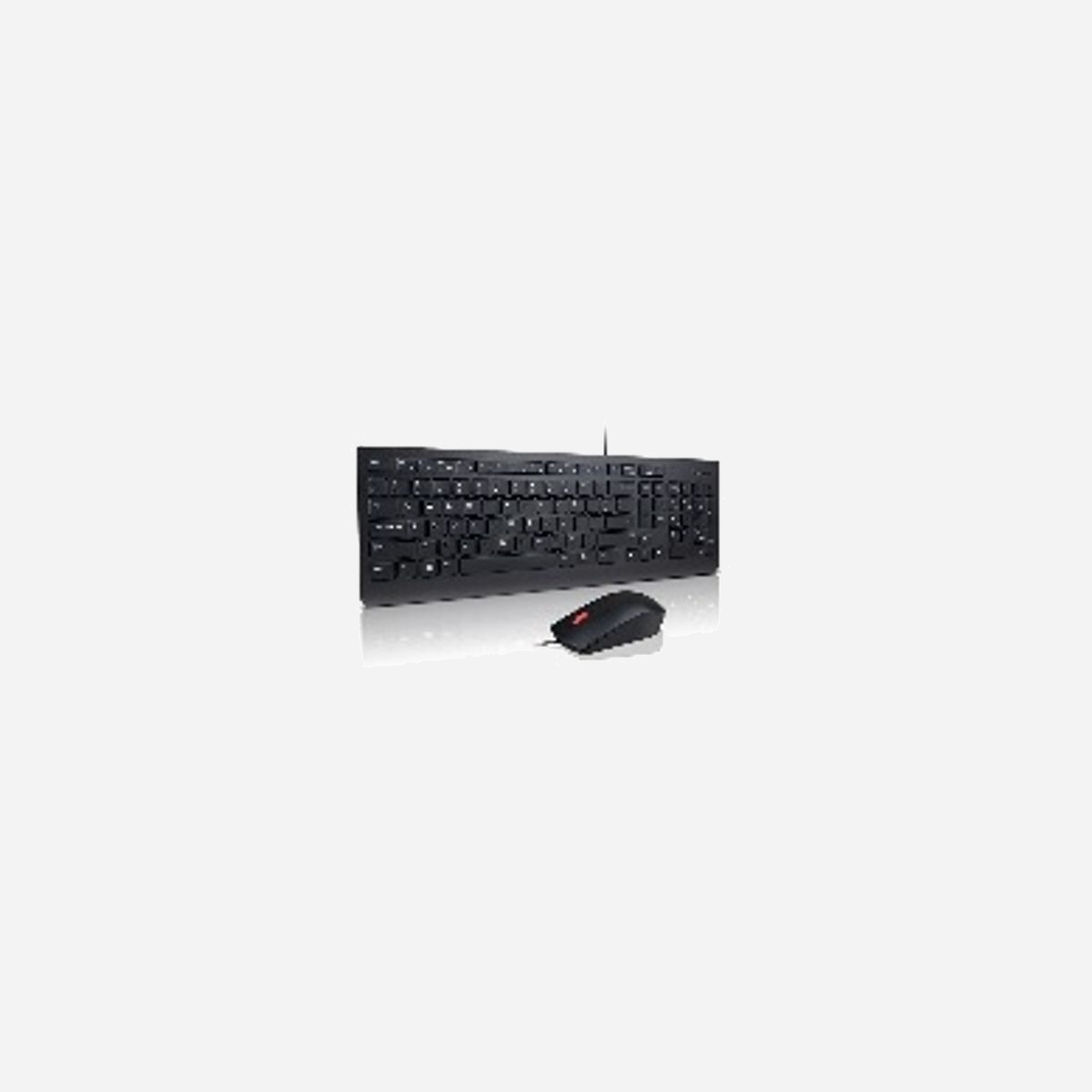Lenovo 4X30L79922 : Ensemble Clavier QWERTY USB Noir + Souris optique 1000 DPI, connectivité filaire, design résistant aux éclaboussures - Lenovo 4X30L79922. Facteur de forme du clavier: Taille réelle (100 %). Style de clavier: Droit. Technologie de connectivité: Avec fil, Interface de l'appareil: USB, Disposition des touches du clavier: QWERTY, Utilisation recommandée: Universel. Couleur du produit: Noir. Souris incluse