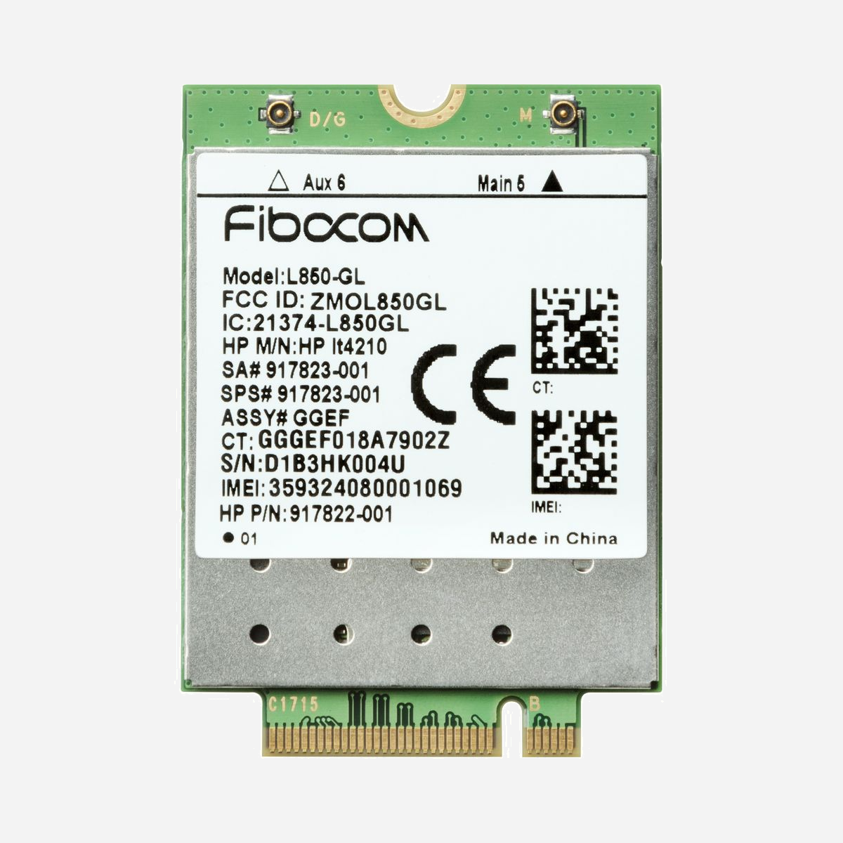 Module WWAN HP XMM 7360 LTE-Advance, Référence 3FB01AA#AC3, 4G LTE-Advance, 42x30x2.3mm, 6.2g, GPS intégré pour ordinateurs portables professionnels HP sous Windows. - Consultez vos e-mails, naviguez sur Internet et connectez-vous à votre réseau d’entreprise avec du haut débit dédié sur le WWAN HP XMM 7360 LTE-Advance pour certains ordinateurs portables professionnels HP sous Windows 10.<br><br><b>Une liberté rapide et souple</b><br>Connectez-vous dans davantage de lieux et profitez de la vitesse de réseaux haut débit et 4G avec l’itinérance sur plusieurs réseaux dans le monde entier, sur une connexion sécurisée et privée qui offre une sécurité améliorée par rapport à une connexion Wi-Fi publique.<br><br><b>Retrouvez votre chemin</b><br>Bénéficiez d’une identification de localisation et d’une navigation personnelle intégrée depuis le GPS intégré.<br><br><b>Assistance haut de gamme</b><br>Soyez sans crainte grâce à la garantie limitée d'un an.