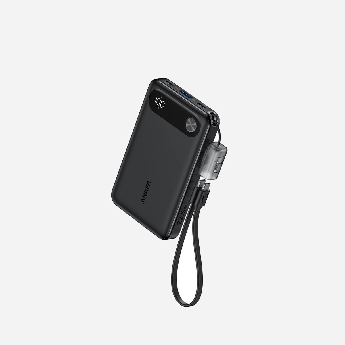 Anker A1257G11 Batterie Externe 10000mAh Noire, 1x USB-A, 1x USB-C, Power Delivery 22.5W, Charge Rapide, Écran Intégré, 300g - Anker A1257G11. Capacité de la batterie: 10000 mAh. Ports de sortie USB de type A: 1, Quantité de ports USB de type C: 1. Couleur du produit: Noir