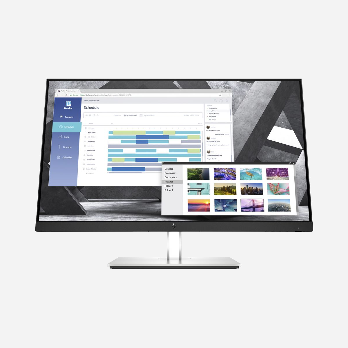 HP E-Series E27q G4 - Écran LCD IPS 27" QHD 2560x1440 60Hz, 5ms GTG, 250cd/m², DP 1.2, HDMI 1.4, USB 3.2, Hub USB, Anti-reflet, Noir - Améliorez votre expérience visuelle globale<br>Travaillez confortablement et restez concentré grâce aux caractéristiques ergonomiques optimisées et à la résolution Quad HD de l'écran QHD E27q G4, doté de HP Eye Ease, dont la conception répond spécifiquement à vos attentes. Simplifiez la vie de votre département informatique avec la facilité de gestion à distance.