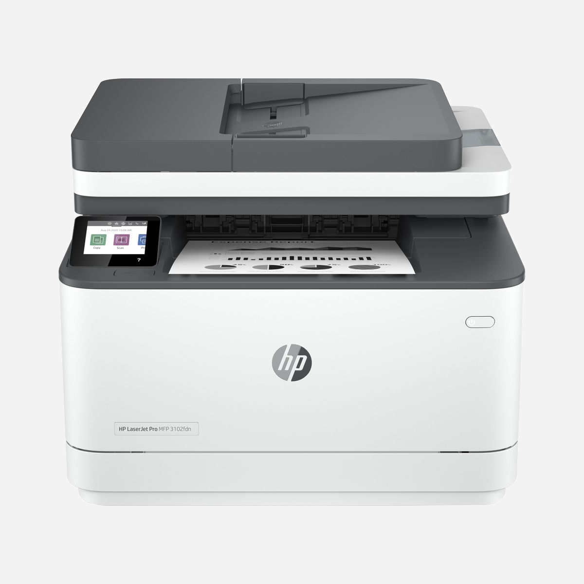 HP LaserJet Pro 3102fdn - Imprimante Multifonction Laser Mono A4, 33ppm, 1200x1200 DPI, Recto/Verso Auto, Fax, Ethernet, ADF 50 feuilles - <b>Une productivité élevée. Une gestion sans faille.</b> Avec LaserJet Pro, bénéficiez d’impressions et de numérisations accélérées ainsi que d’outils de gestion intelligente.<br><br>