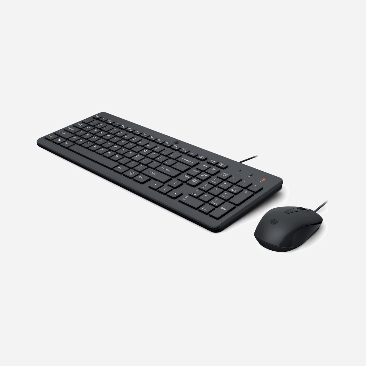 HP Kit Clavier QWERTY USB et Souris Filaire 1600 DPI - Clavier Membrane Taille Réelle - Compatible Windows 10/11 - Noir - Réf. 240J7AA#ABB - Parfois, tout est simple comme un clic<br>Prenez la route en toute sérénité avec une souris précise et un clavier ergonomique prêts à l’emploi qui s’adapteront à tous vos besoins.