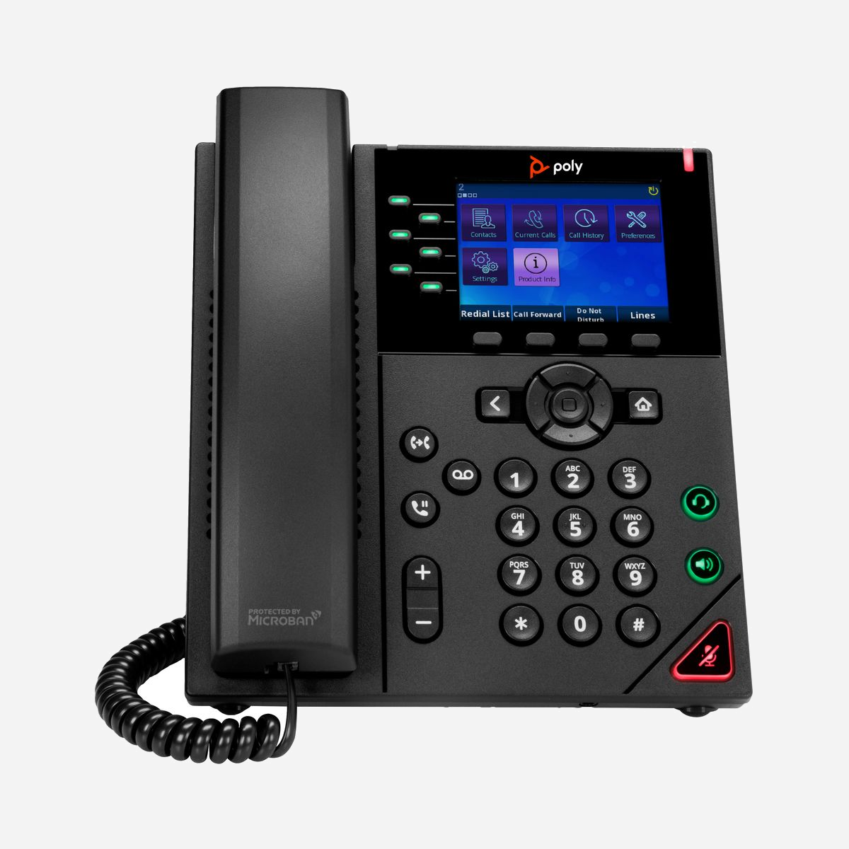 POLY Téléphone IP VVX 350, 6 Lignes, PoE, Gigabit Ethernet, Écran LED 3.5" 320x240, Codecs G.711/G.722/G.729ab/iLBC, 2x USB 2.0, Noir - Faites entendre votre voix<br>Choisissez ce qu’il y a de mieux avec ce téléphone IP professionnel à six lignes coloré de haute qualité pour plus d’efficacité. Pour les environnements à volume d’appel élevé qui exigent une grande fiabilité, le téléphone de bureau Poly VVX 350 ne vous laissera pas tomber.