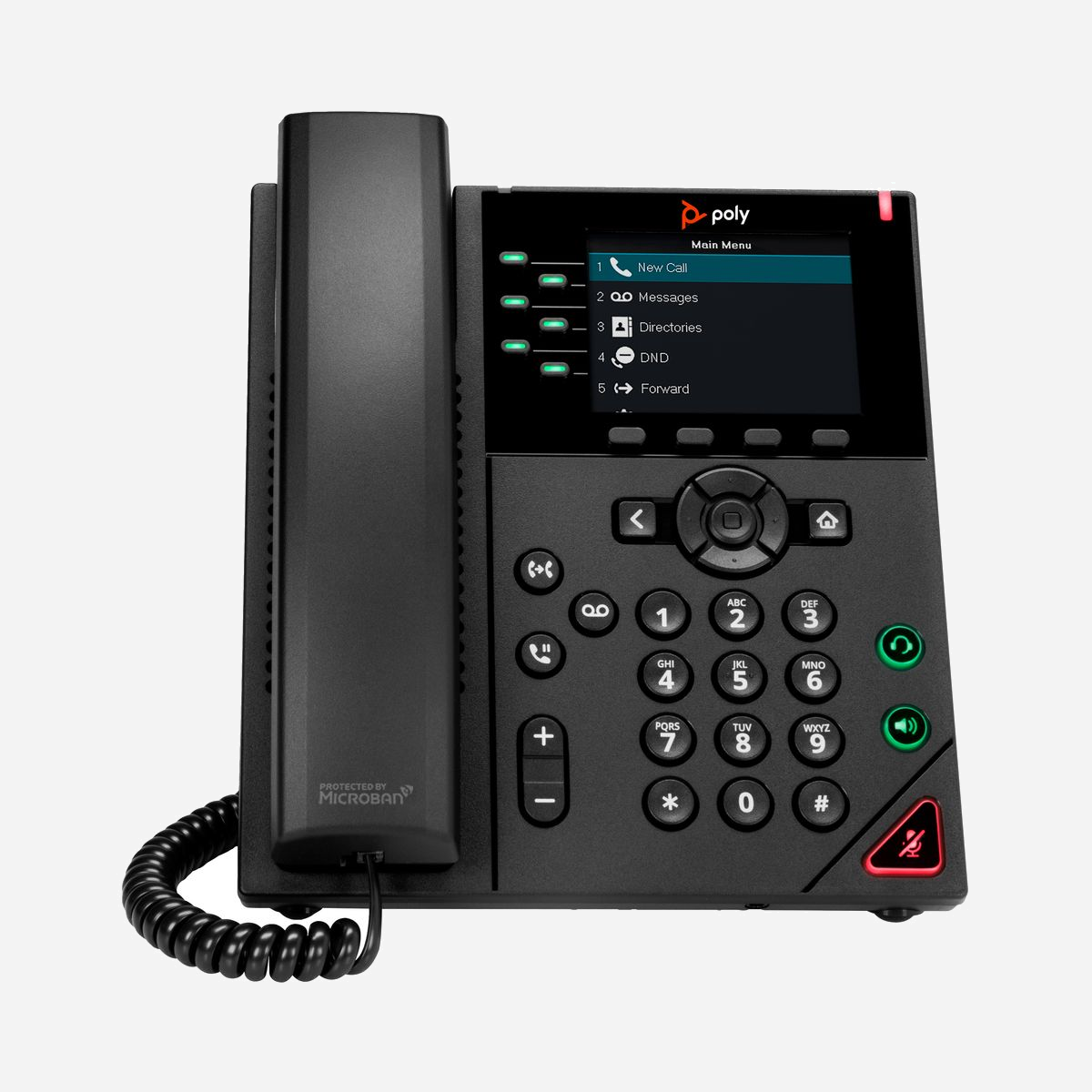 POLY VVX 350 - Téléphone IP 6 Lignes Gigabit Ethernet PoE - Écran LED 3.5" 320x240 - Codecs G.711/G.722/G.729ab/iLBC - 2xUSB 2.0 - Noir - Faites entendre votre voix<br>Choisissez ce qu’il y a de mieux avec ce téléphone IP professionnel à six lignes coloré de haute qualité pour plus d’efficacité. Pour les environnements à volume d’appel élevé qui exigent une grande fiabilité, le téléphone de bureau Poly VVX 350 ne vous laissera pas tomber.