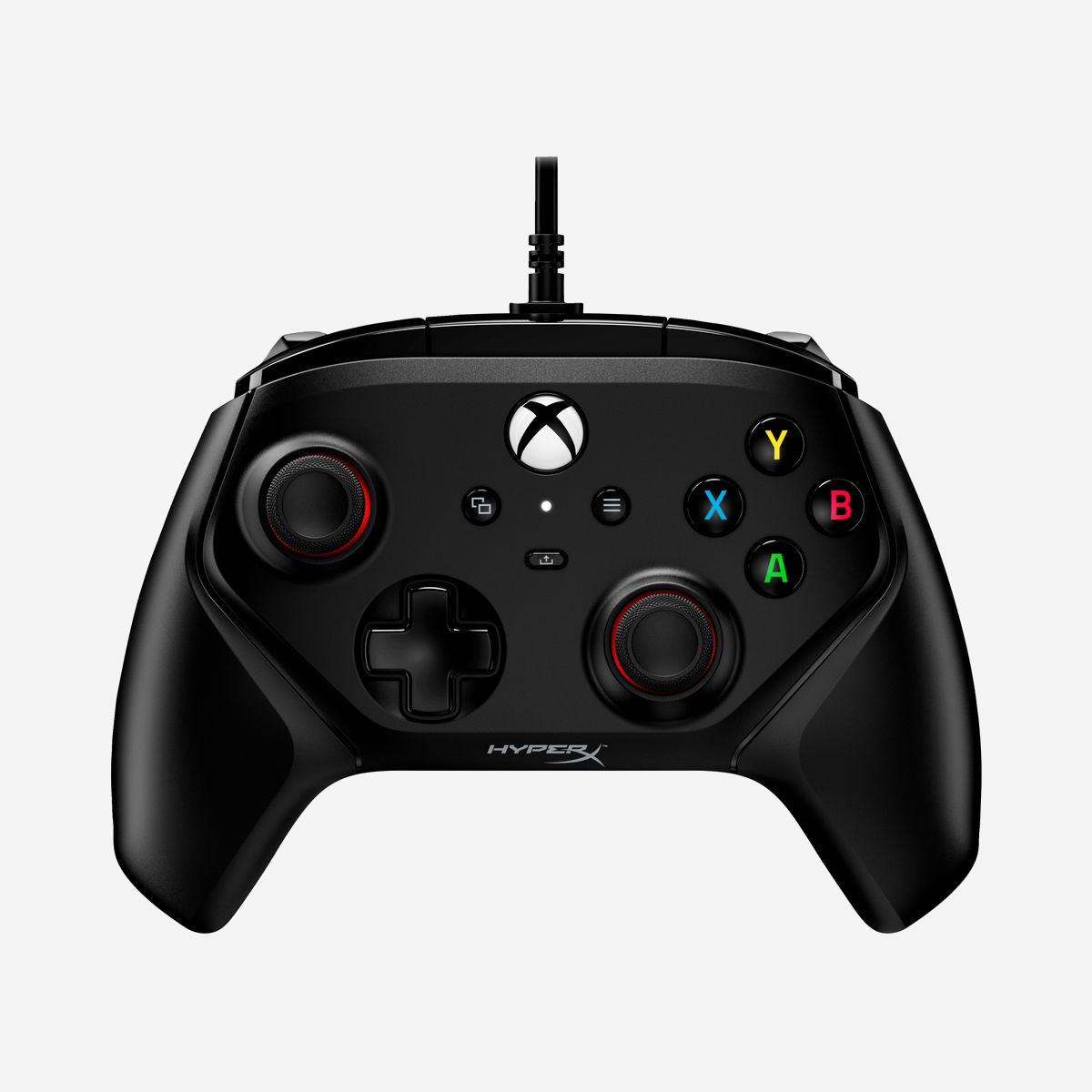 HP HyperX Clutch Gladiate 6L366AA - Manette de Jeu USB filaire pour PC, Xbox One, Xbox Series S/X, Jack 3.5mm, boutons programmables, câble 2.95m - HyperX Clutch Gladiate est conçue pour les joueurs sur Xbox qui recherchent une manette capable de maximiser leurs performances. Cette manette filaire sous licence officielle de Xbox est dotée d’un double verrouillage de la gâchette et de boutons arrière reprogrammables, pour que tu puisses optimiser la commande en fonction de ton style de jeu. Deux moteurs rugissants puissants ajoutent à la sensation d’immersion et au ressenti intuitif du retour de la force. Les poignées texturées de Clutch Gladiate t’aident à garder une prise sécurisée et confortable sur la manette. Elle est également équipée d’une prise stéréo de 3,5 mm pour que tu puisses connecter aisément ton casque filaire préféré.